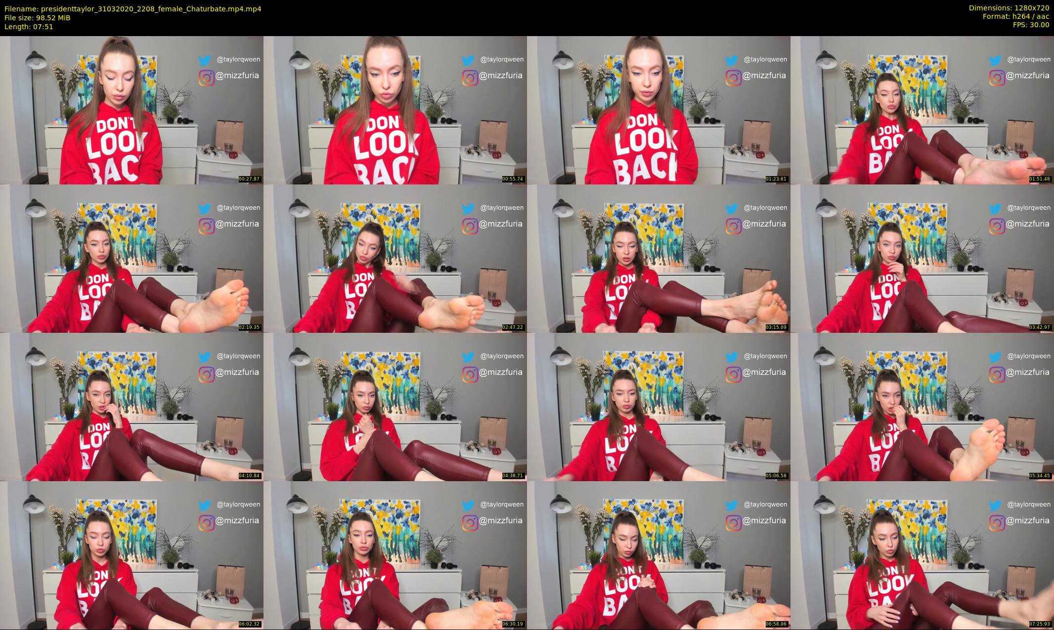presidenttaylor — 8 minute Chaturbate female cam show recording, 720p, Mar 31, 2020
