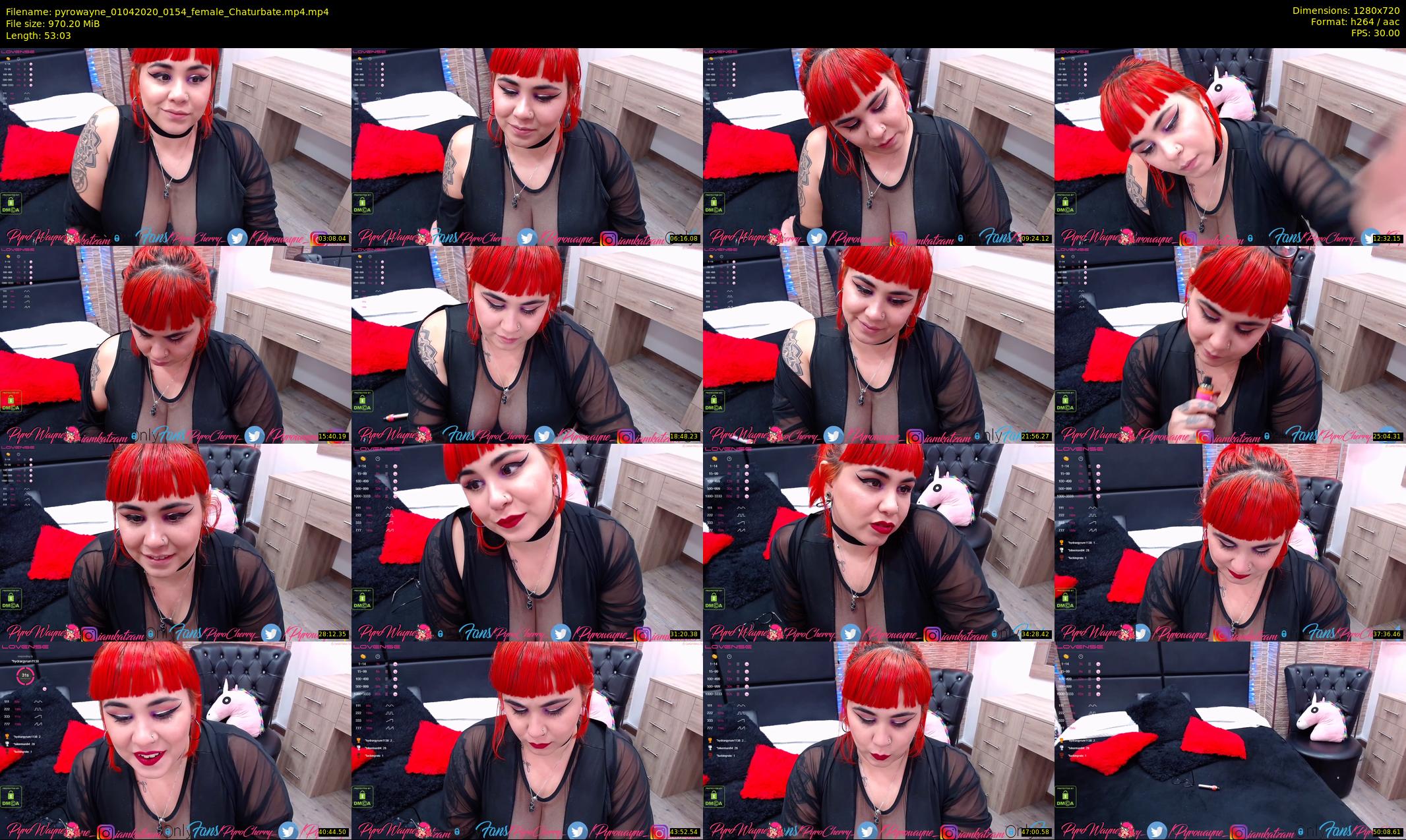 pyrowayne — 54 minute Chaturbate female cam show recording, 720p, Apr 1, 2020