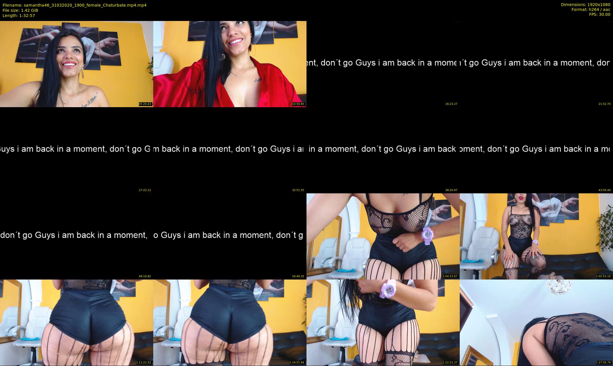 samantha46 — 93 minute Chaturbate female cam show recording, 1080p, Mar 31, 2020