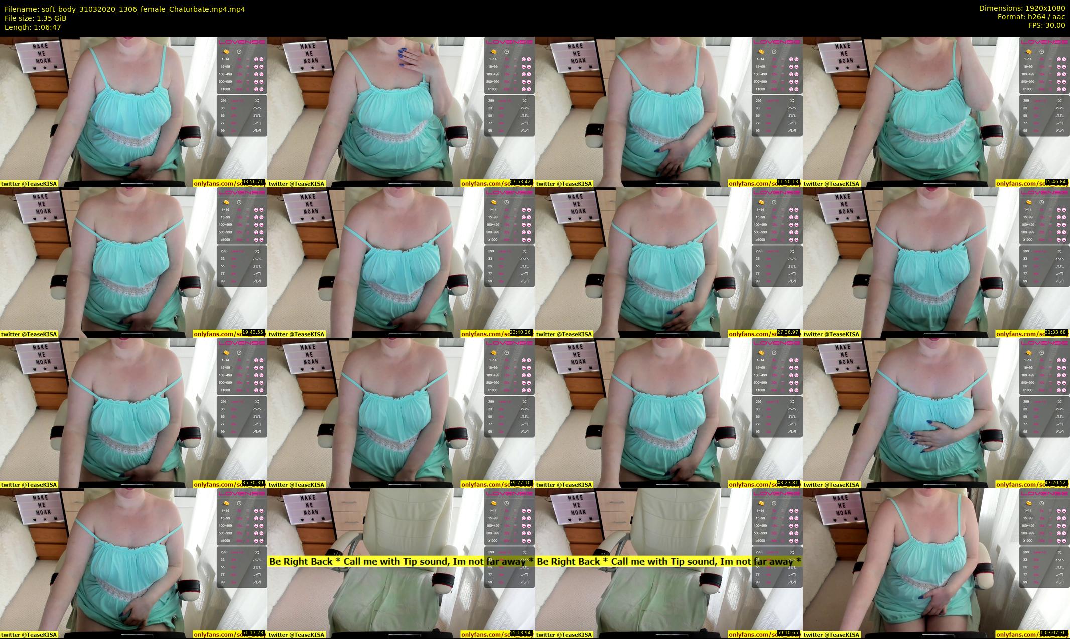 soft_body — 67 minute Chaturbate female cam show recording, 1080p, Mar 31, 2020