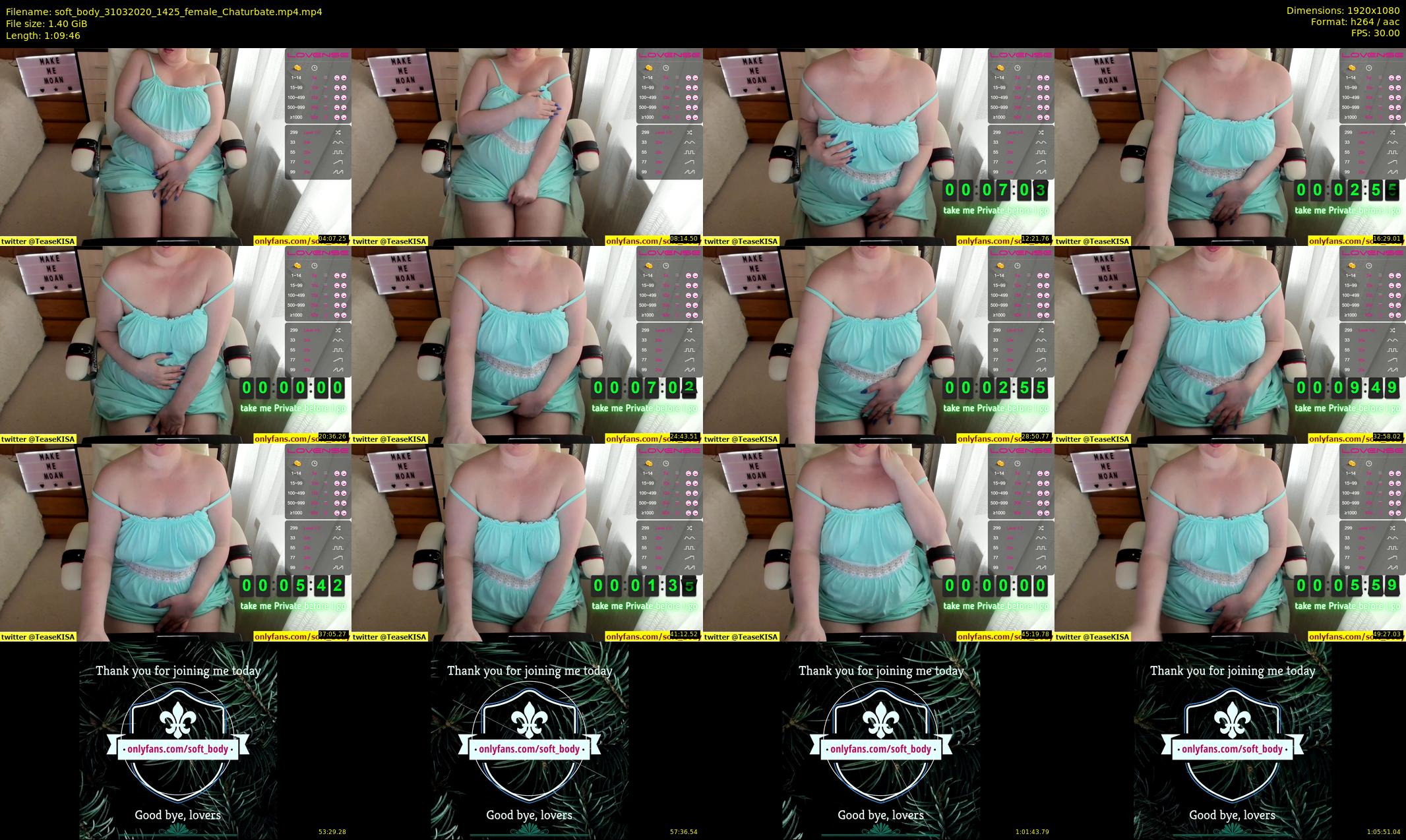 soft_body — 70 minute Chaturbate female cam show recording, 1080p, Mar 31, 2020