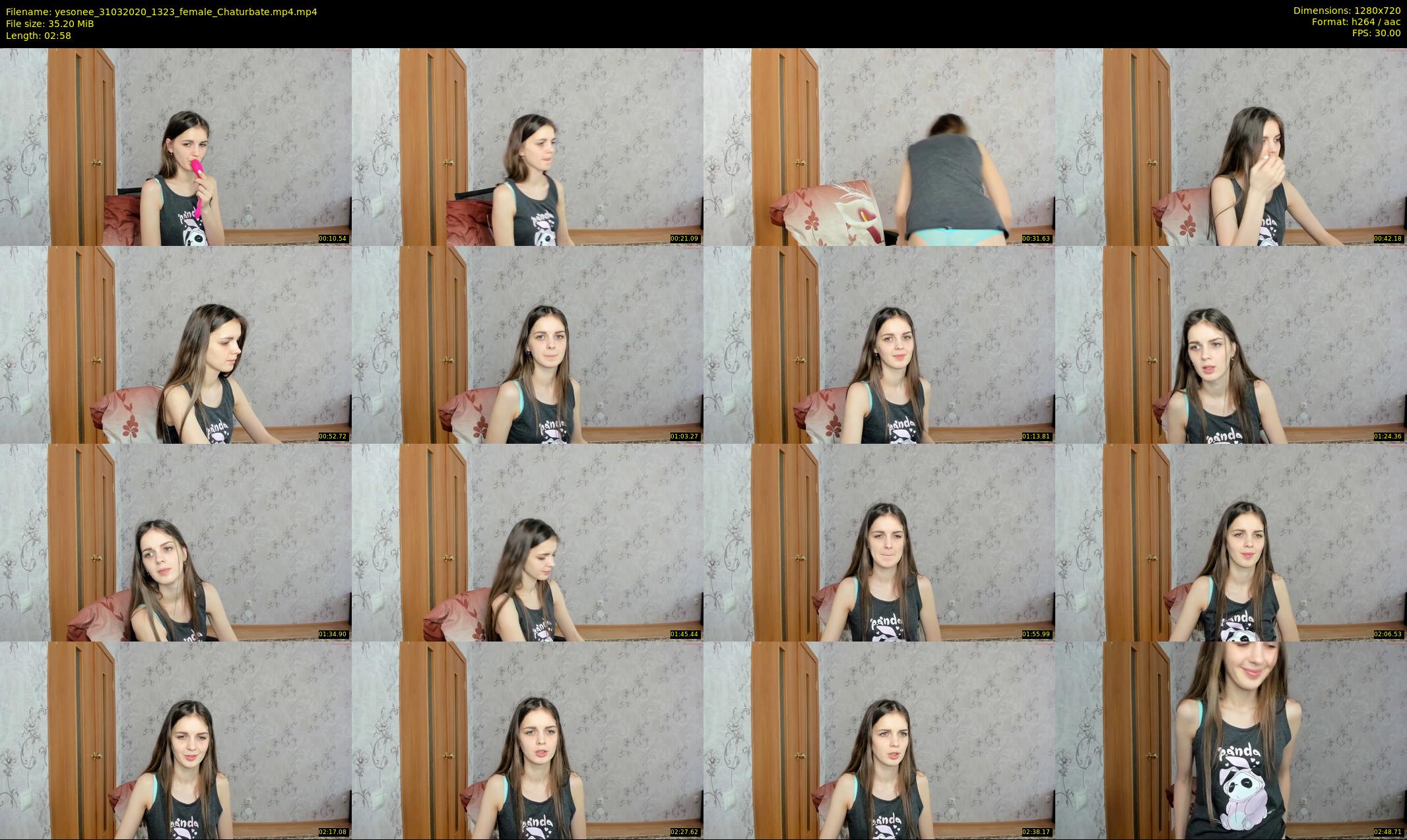yesonee — 3 minute Chaturbate female cam show recording, 720p, Mar 31, 2020