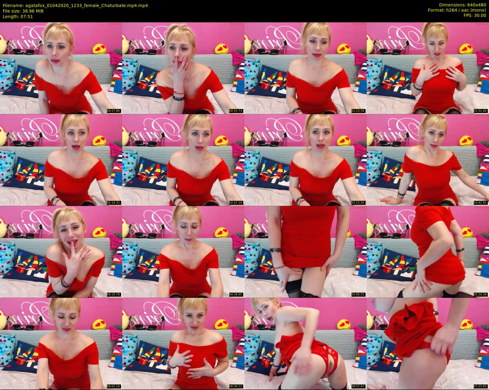 agatafox — 8 minute Chaturbate female cam show recording, 480p, Apr 1, 2020