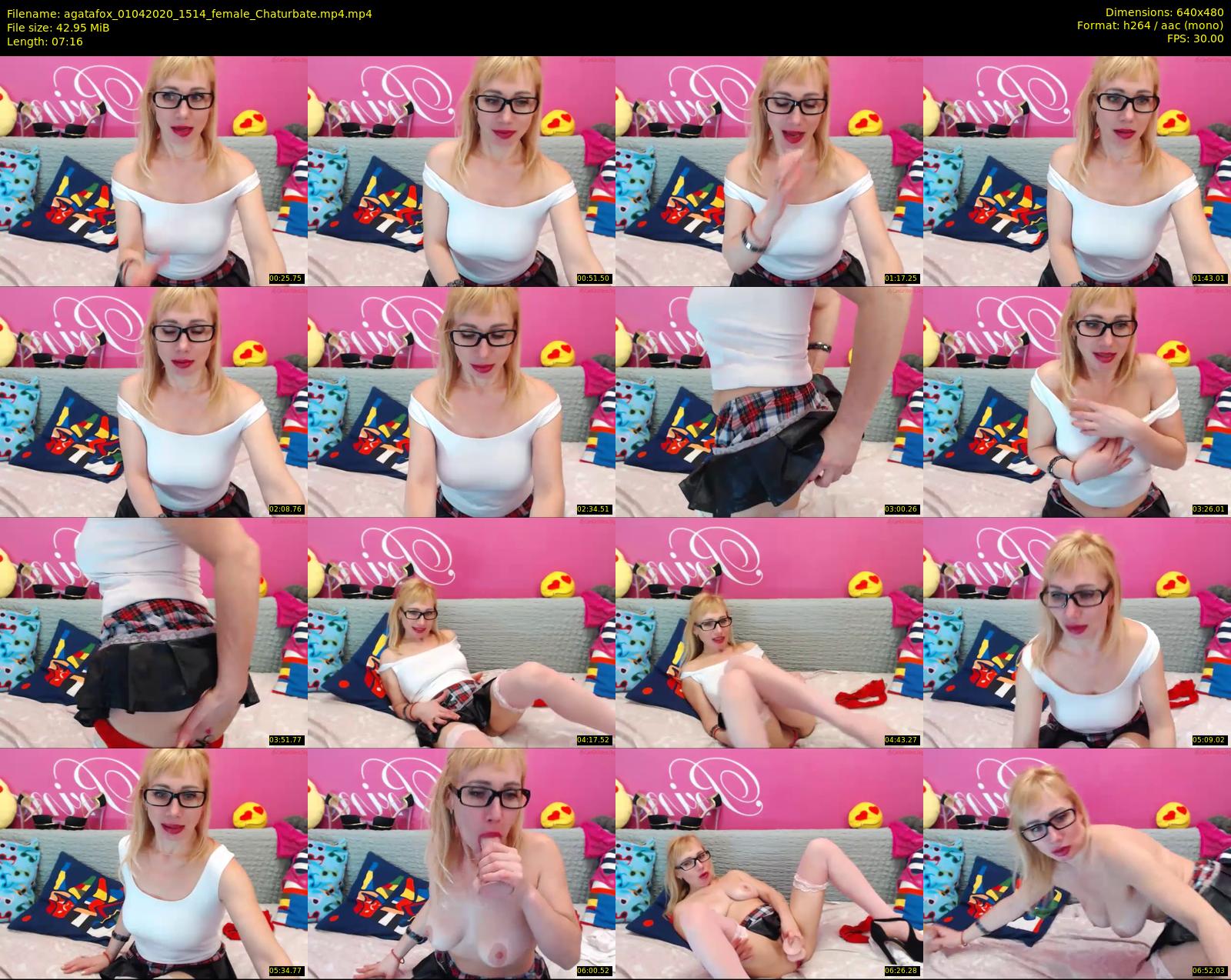 agatafox — 8 minute Chaturbate female cam show recording, 480p, Apr 1, 2020