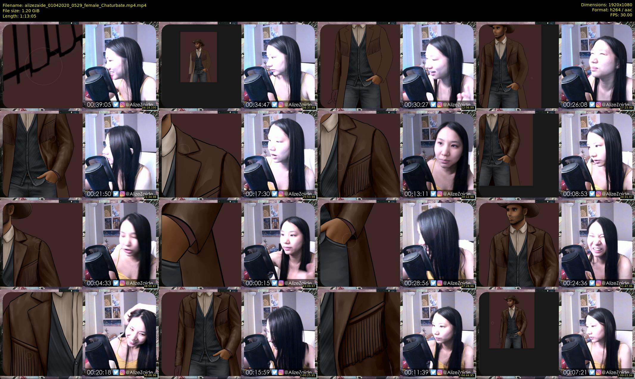 alizezaide — 74 minute Chaturbate female cam show recording, 1080p, Apr 1, 2020