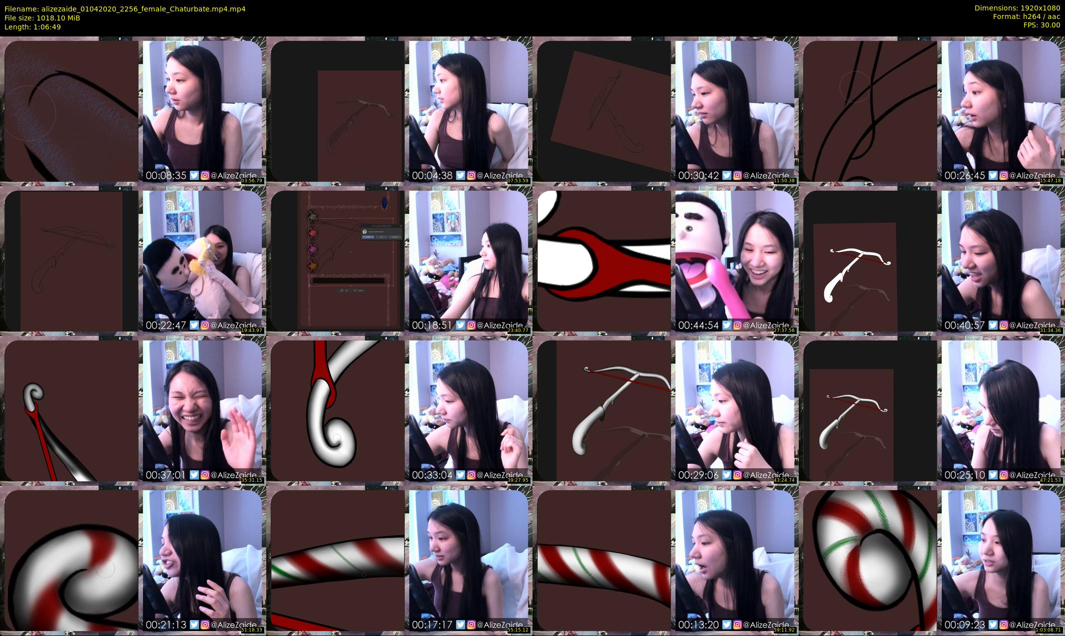 alizezaide — 67 minute Chaturbate female cam show recording, 1080p, Apr 1, 2020