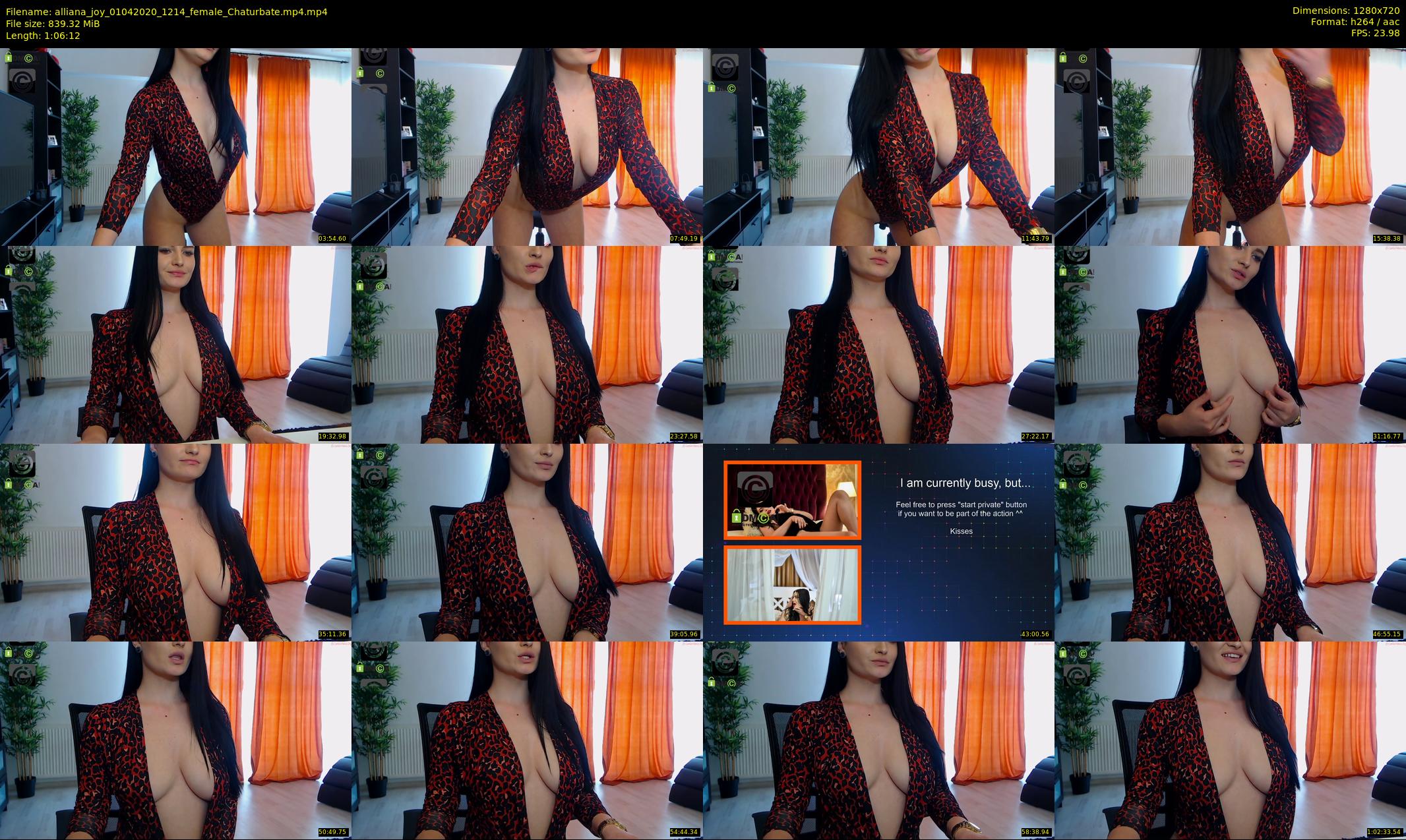 alliana_joy — 67 minute Chaturbate female cam show recording, 720p, Apr 1, 2020
