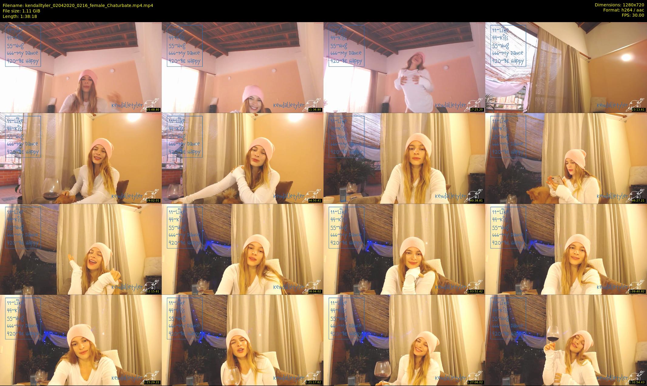kendalltyler — 99 minute Chaturbate female cam show recording, 720p, Apr 2, 2020