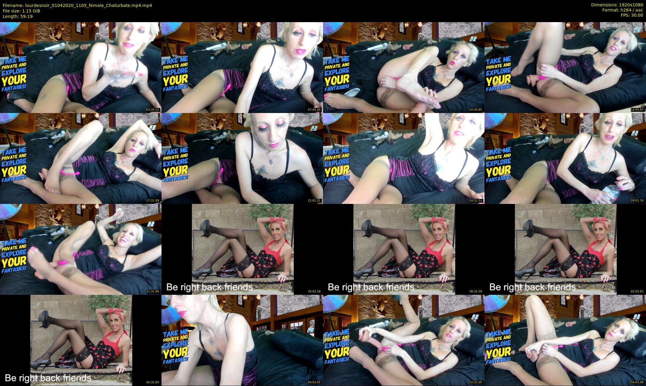 lourdesnoir — 60 minute Chaturbate female cam show recording, 1080p, Apr 1, 2020