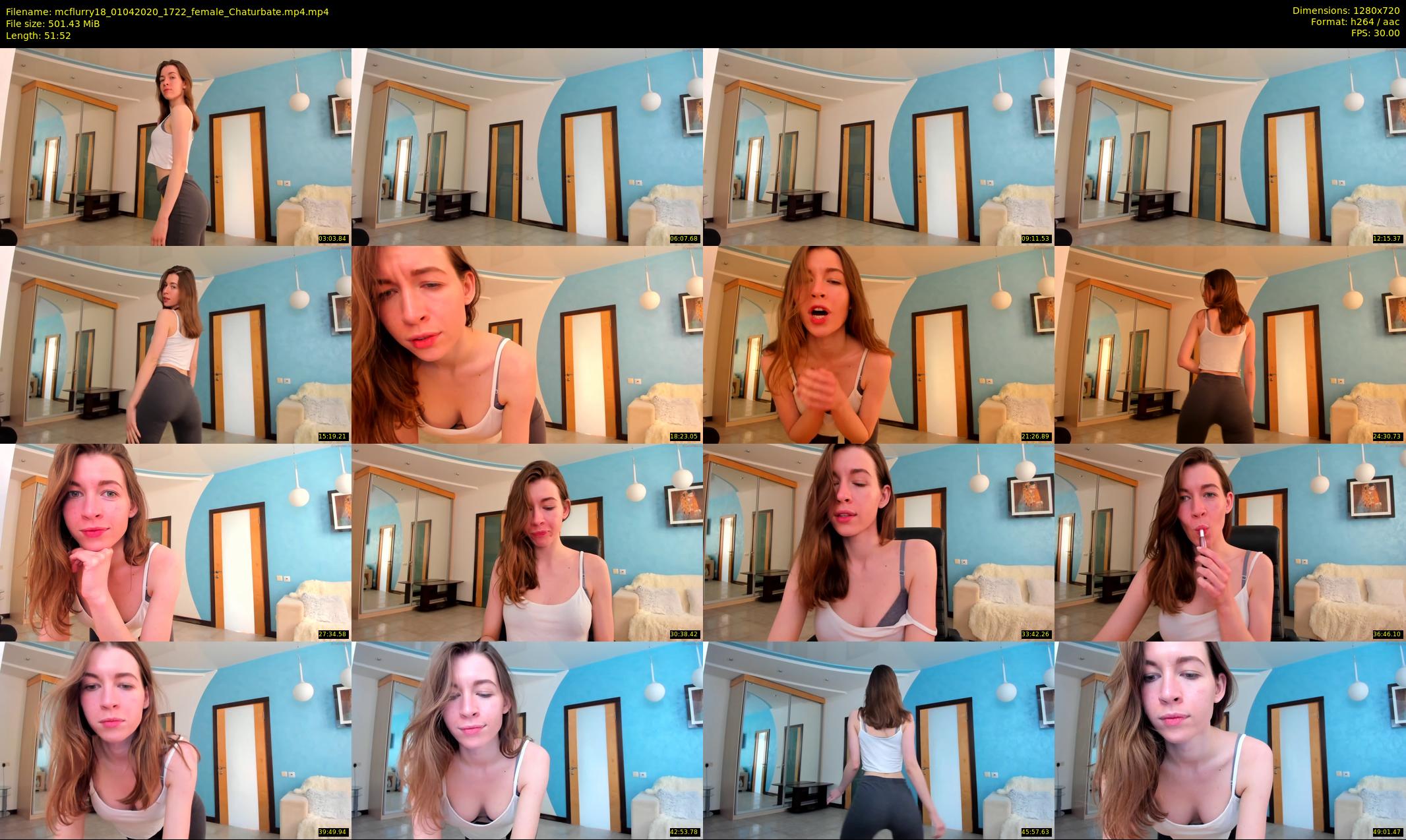 mcflurry18 — 52 minute Chaturbate female cam show recording, 720p, Apr 1, 2020
