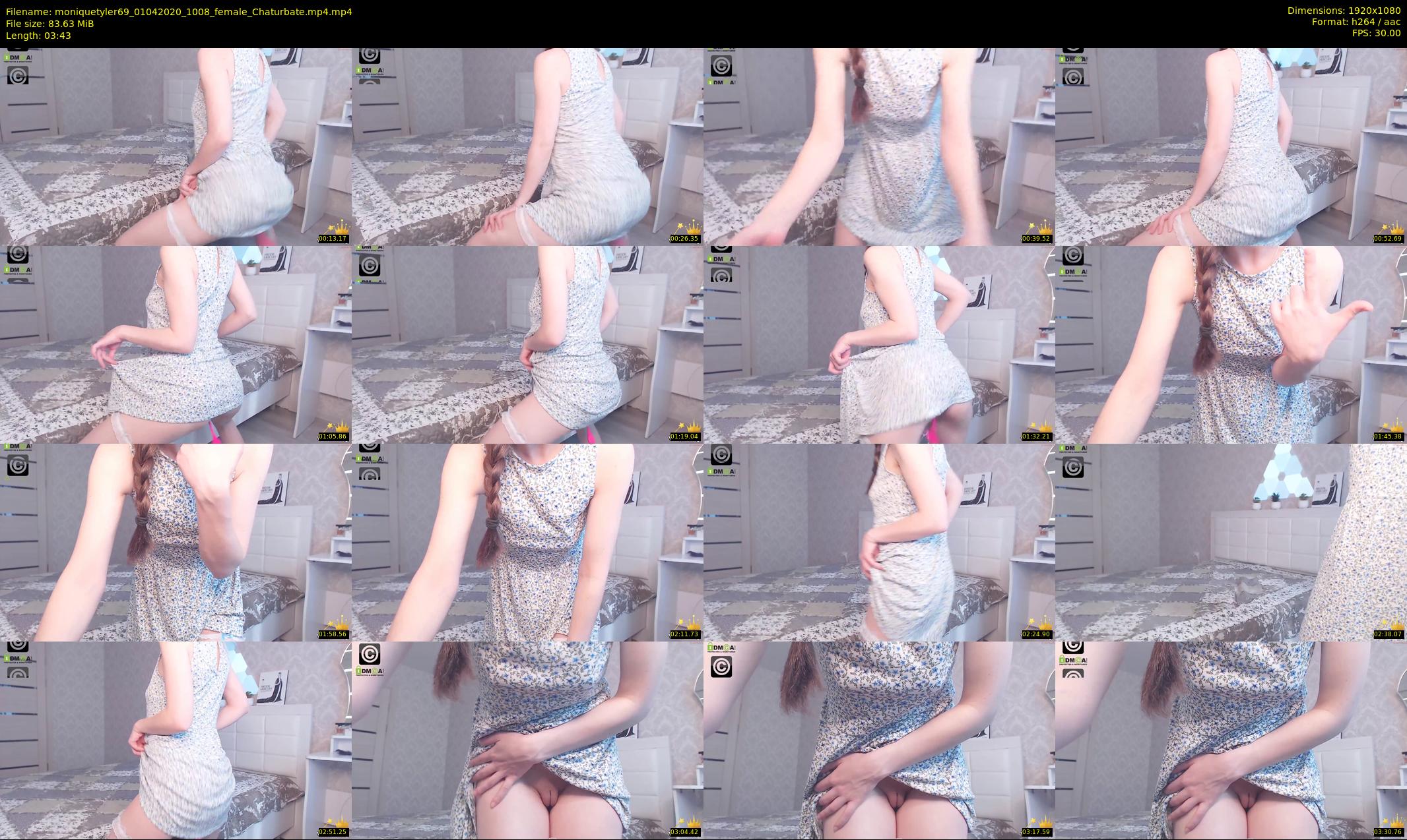 moniquetyler69 — 4 minute Chaturbate female cam show recording, 1080p, Apr 1, 2020