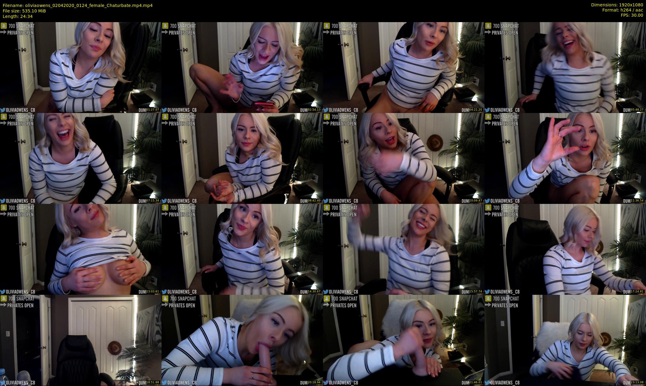 oliviaowens — 25 minute Chaturbate female cam show recording, 1080p, Apr 2, 2020
