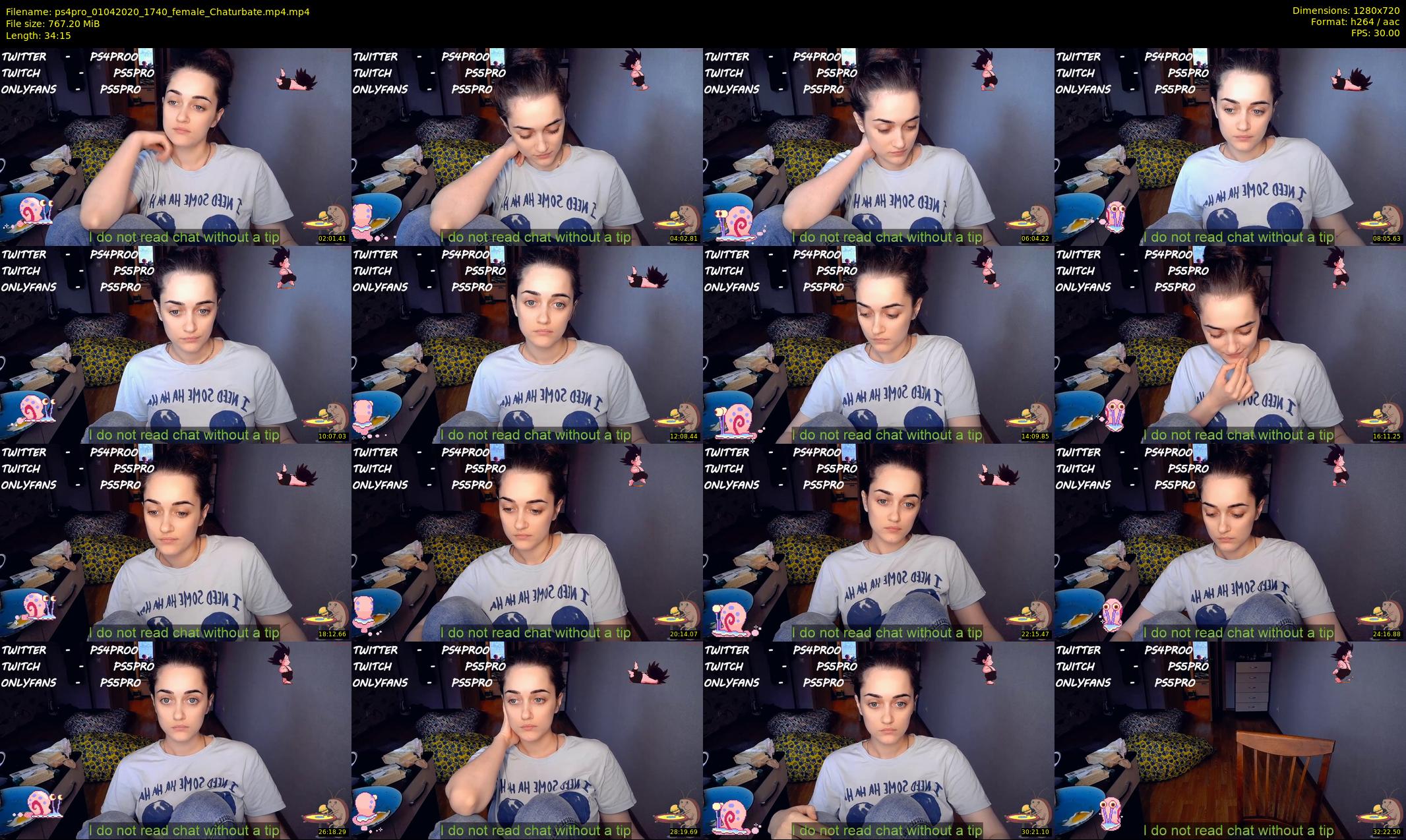 ps4pro — 35 minute Chaturbate female cam show recording, 720p, Apr 1, 2020