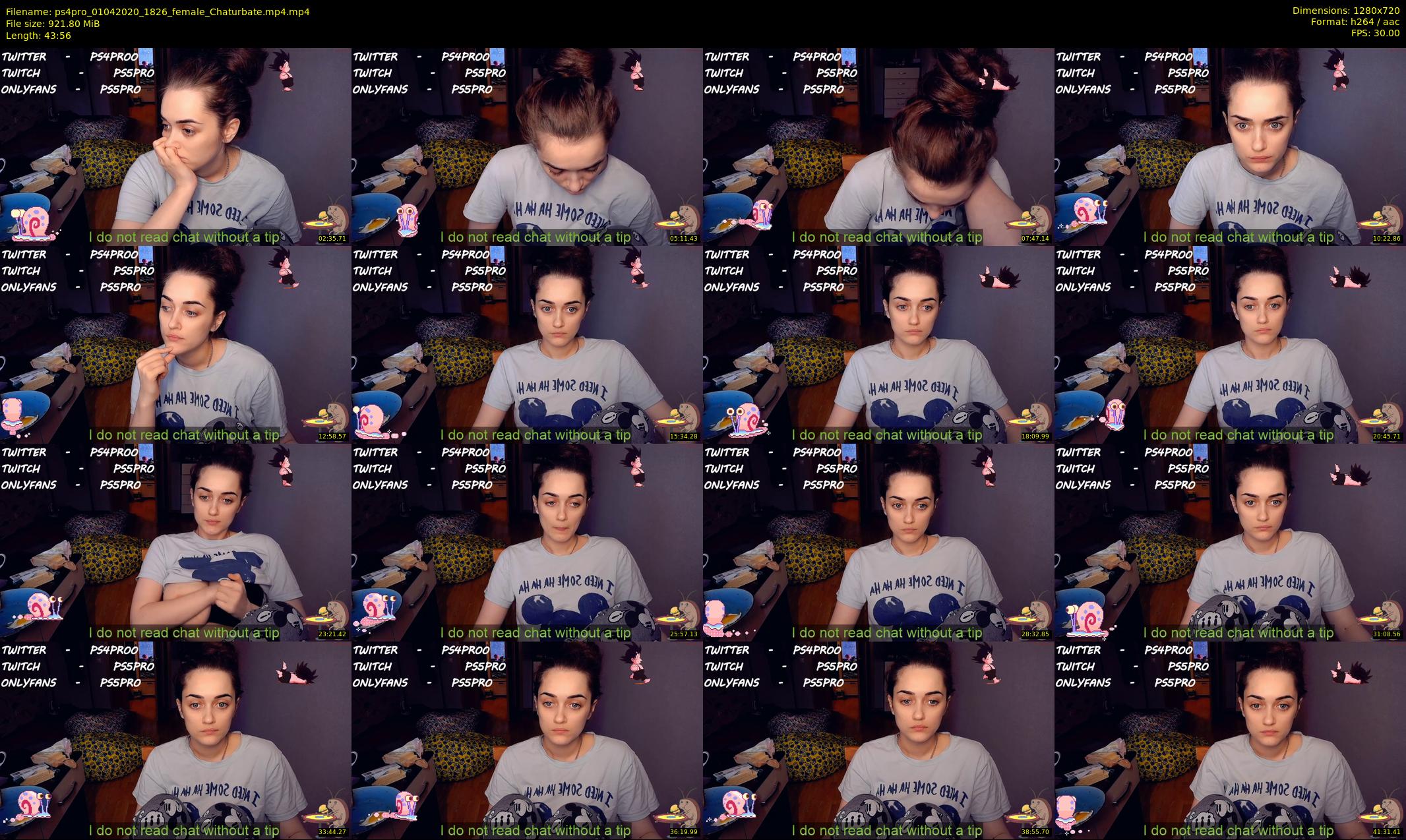 ps4pro — 44 minute Chaturbate female cam show recording, 720p, Apr 1, 2020