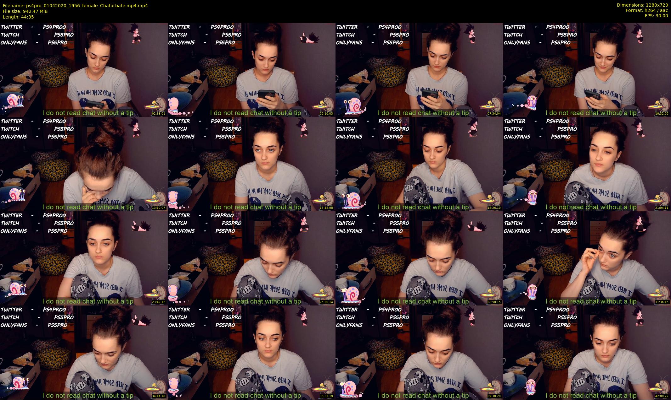 ps4pro — 45 minute Chaturbate female cam show recording, 720p, Apr 1, 2020