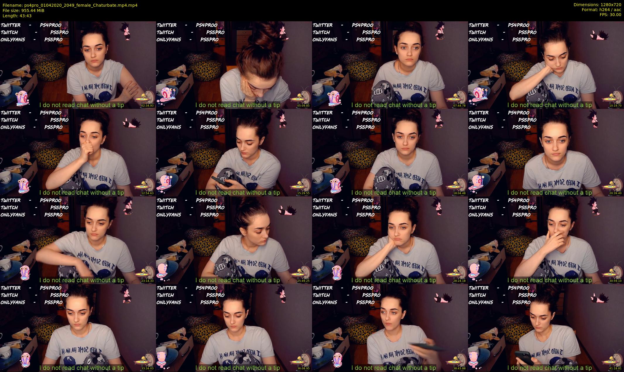 ps4pro — 44 minute Chaturbate female cam show recording, 720p, Apr 1, 2020