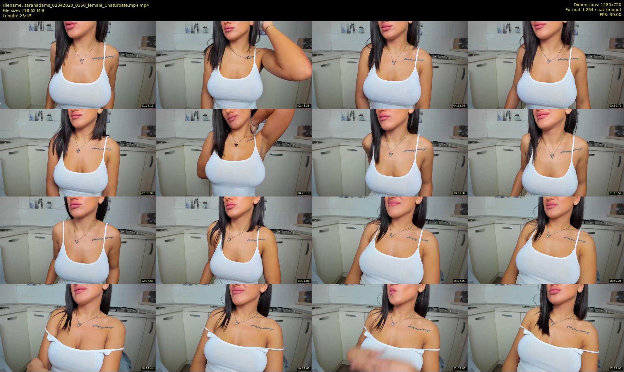 sarahadams — 24 minute Chaturbate female cam show recording, 720p, Apr 2, 2020
