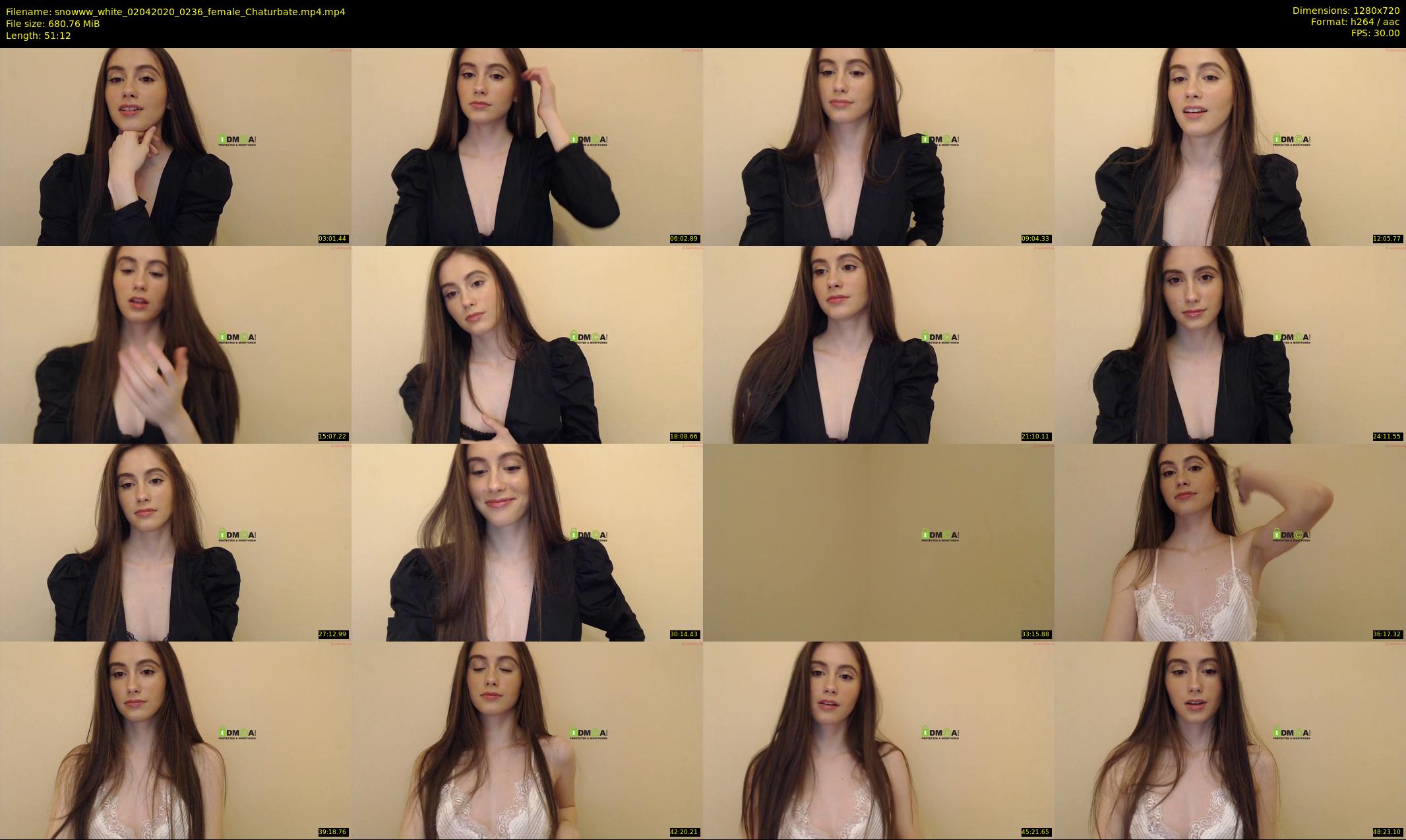snowww_white — 52 minute Chaturbate female cam show recording, 720p, Apr 2, 2020