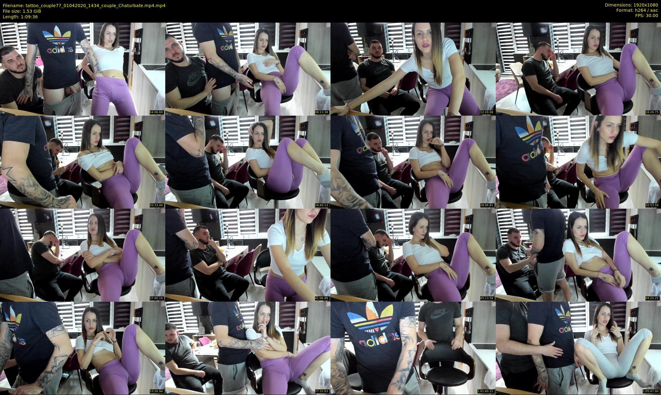 tattoo_couple77 — 70 minute Chaturbate couple cam show recording, 1080p, Apr 1, 2020