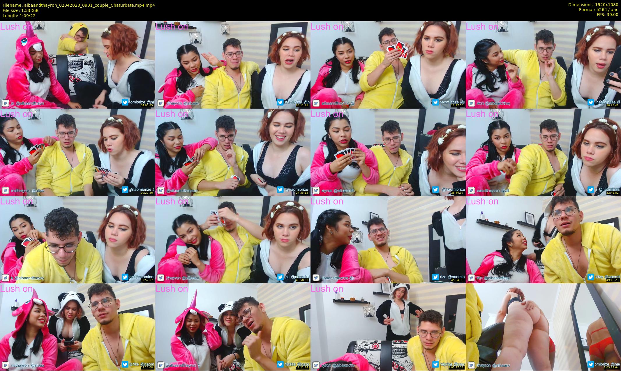albaandthayron — 70 minute Chaturbate couple cam show recording, 1080p, Apr 2, 2020