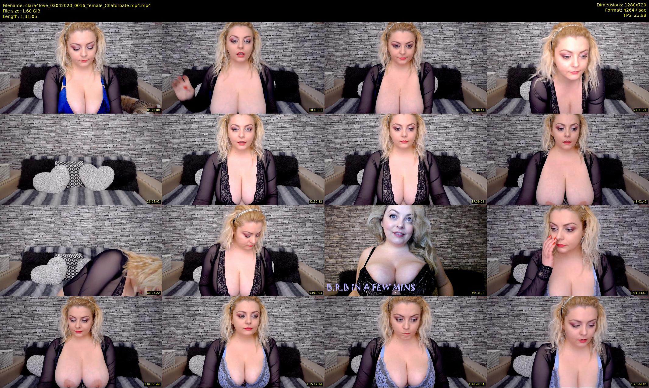 clara4love — 92 minute Chaturbate female cam show recording, 720p, Apr 3, 2020