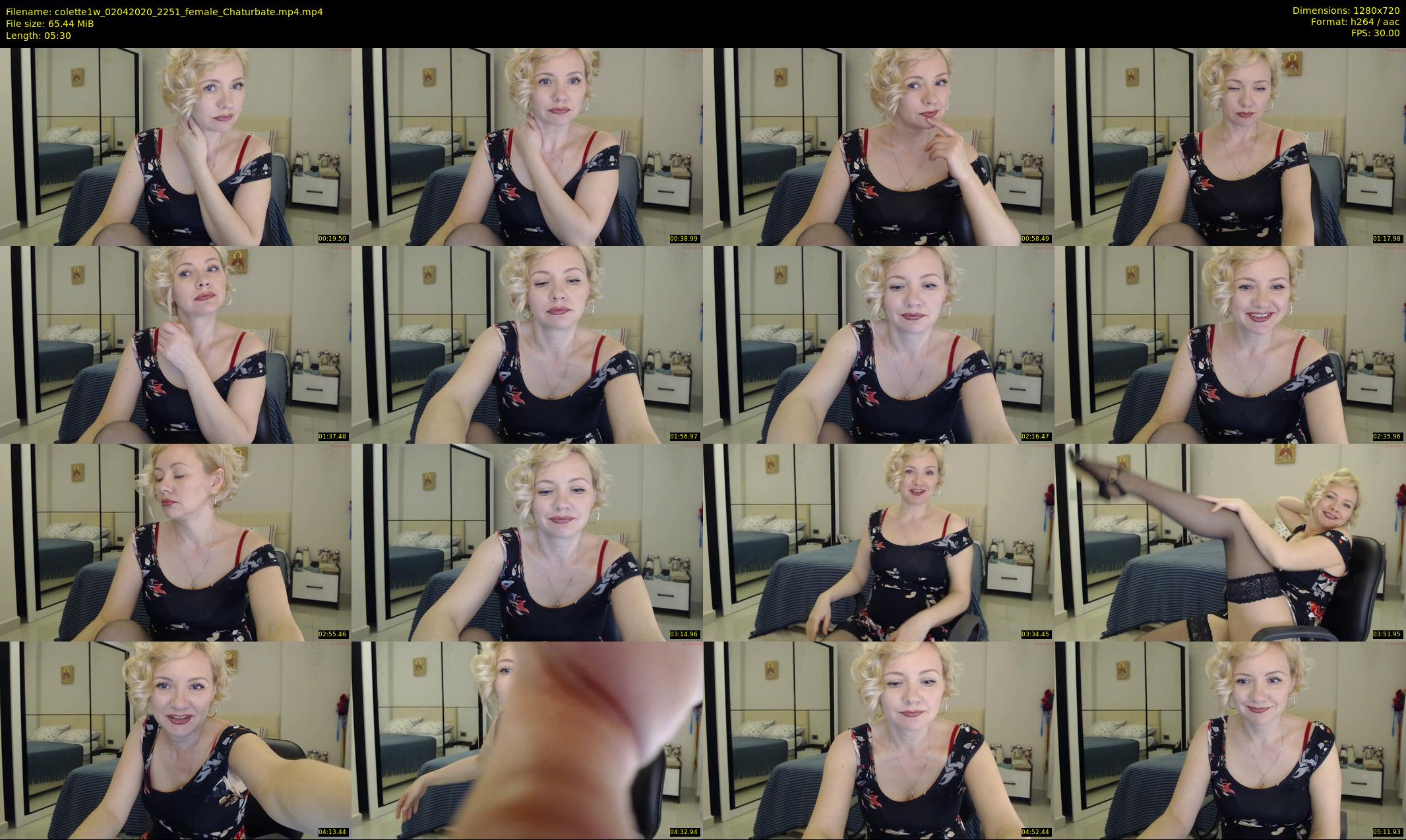 colette1w — 6 minute Chaturbate female cam show recording, 720p, Apr 2, 2020