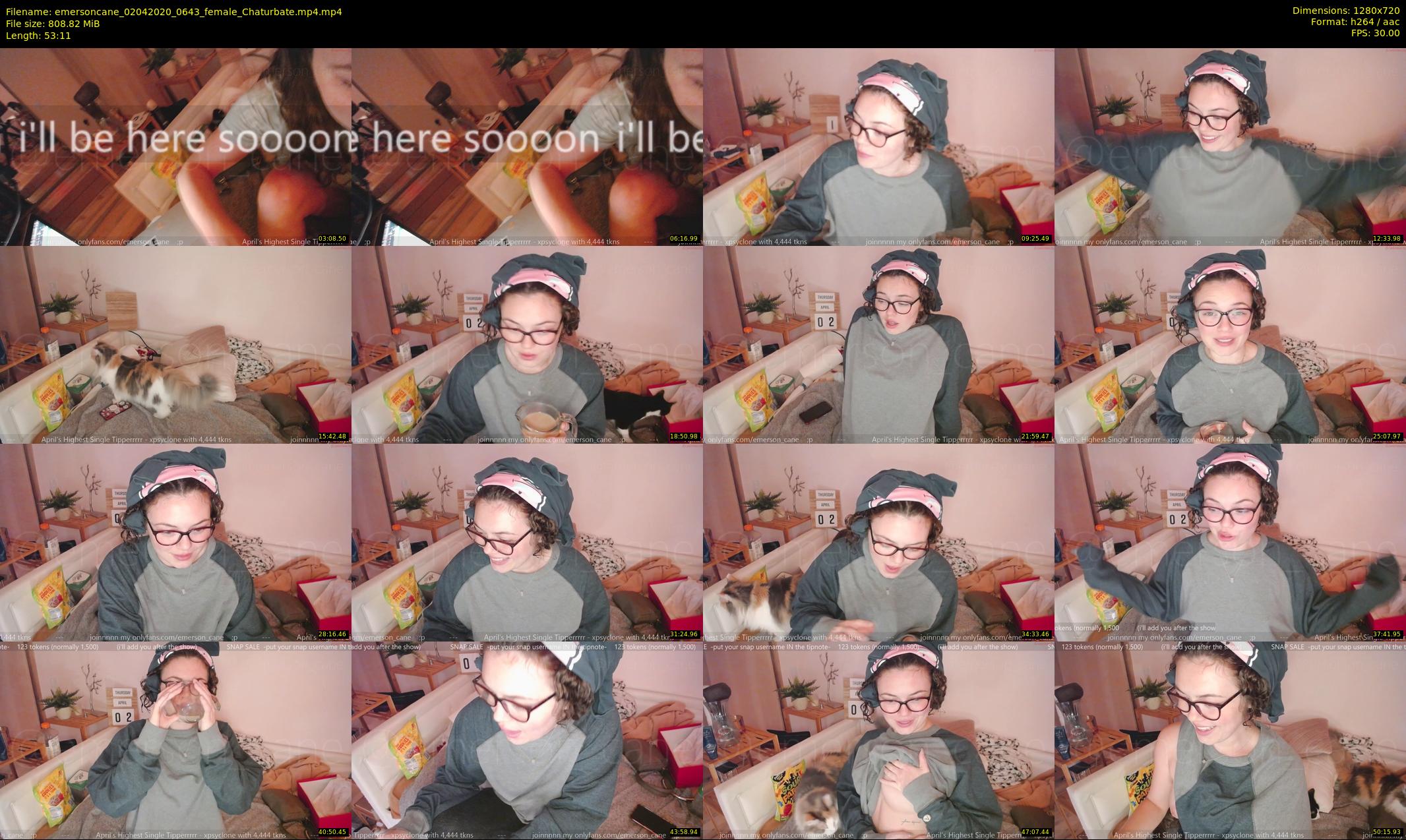 emersoncane — 54 minute Chaturbate female cam show recording, 720p, Apr 2, 2020