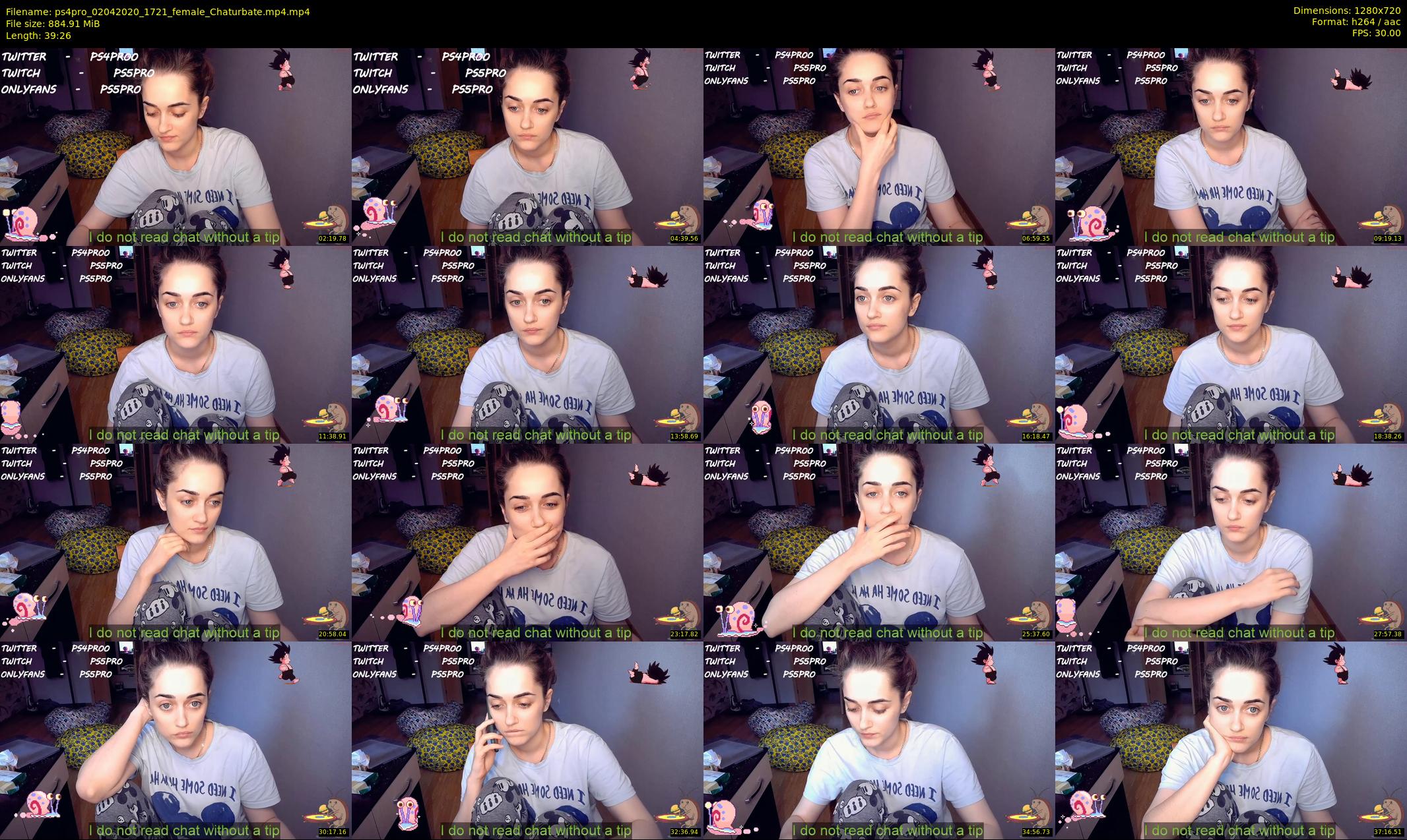 ps4pro — 40 minute Chaturbate female cam show recording, 720p, Apr 2, 2020