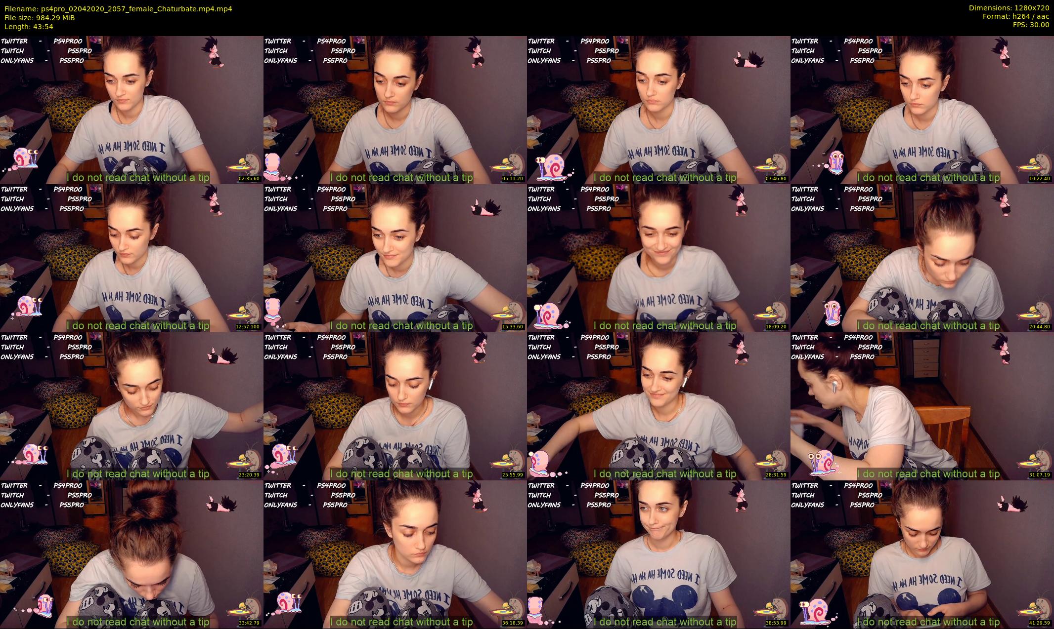 ps4pro — 44 minute Chaturbate female cam show recording, 720p, Apr 2, 2020