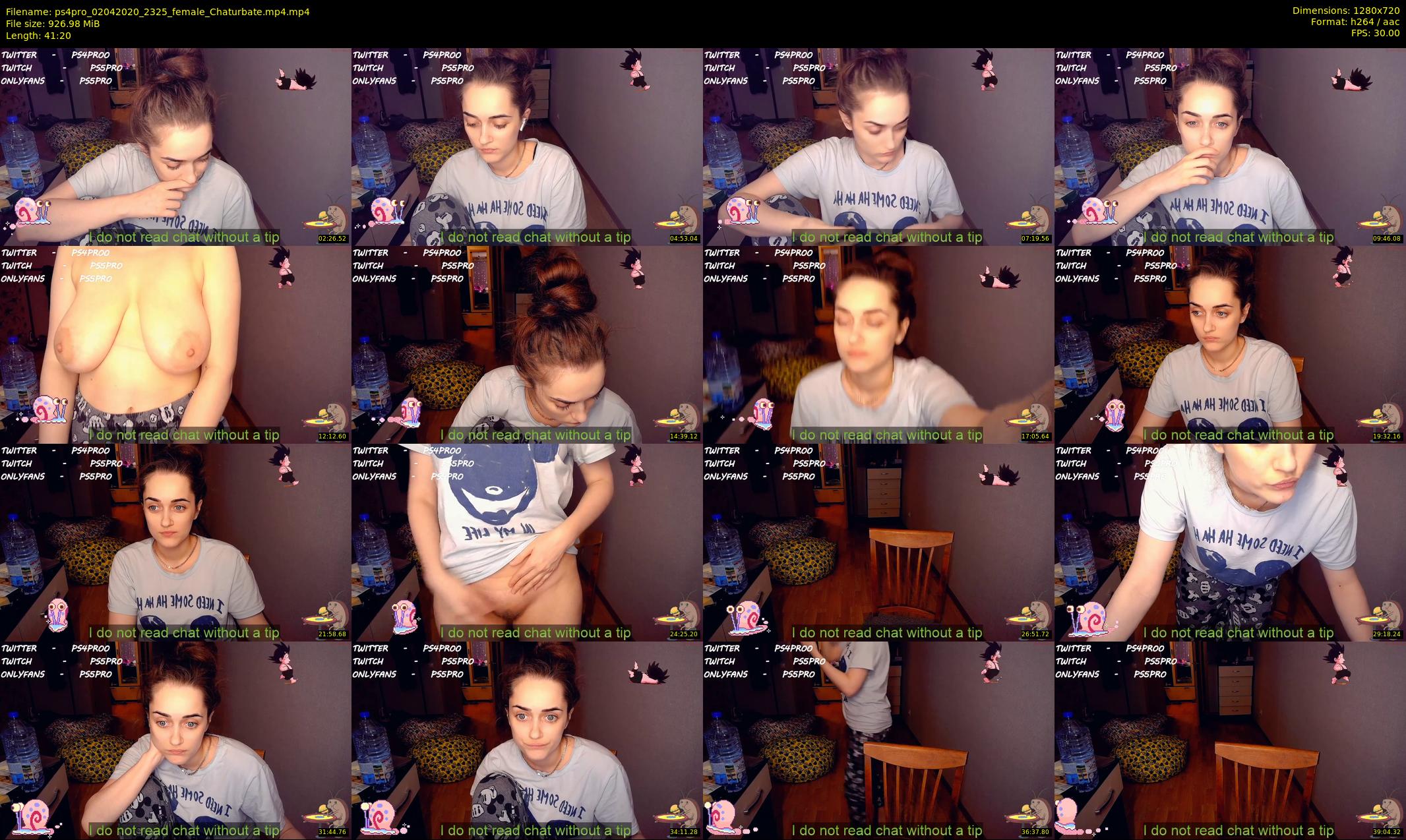 ps4pro — 42 minute Chaturbate female cam show recording, 720p, Apr 2, 2020