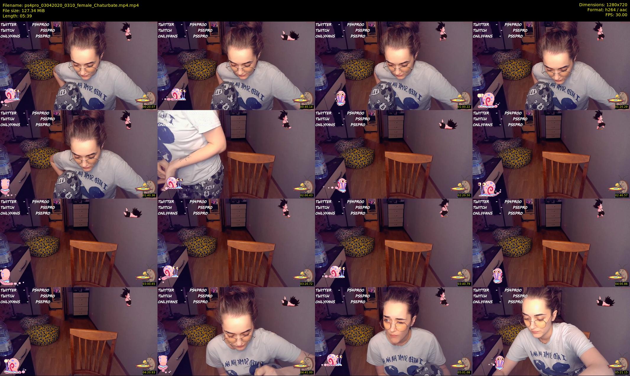 ps4pro — 6 minute Chaturbate female cam show recording, 720p, Apr 3, 2020