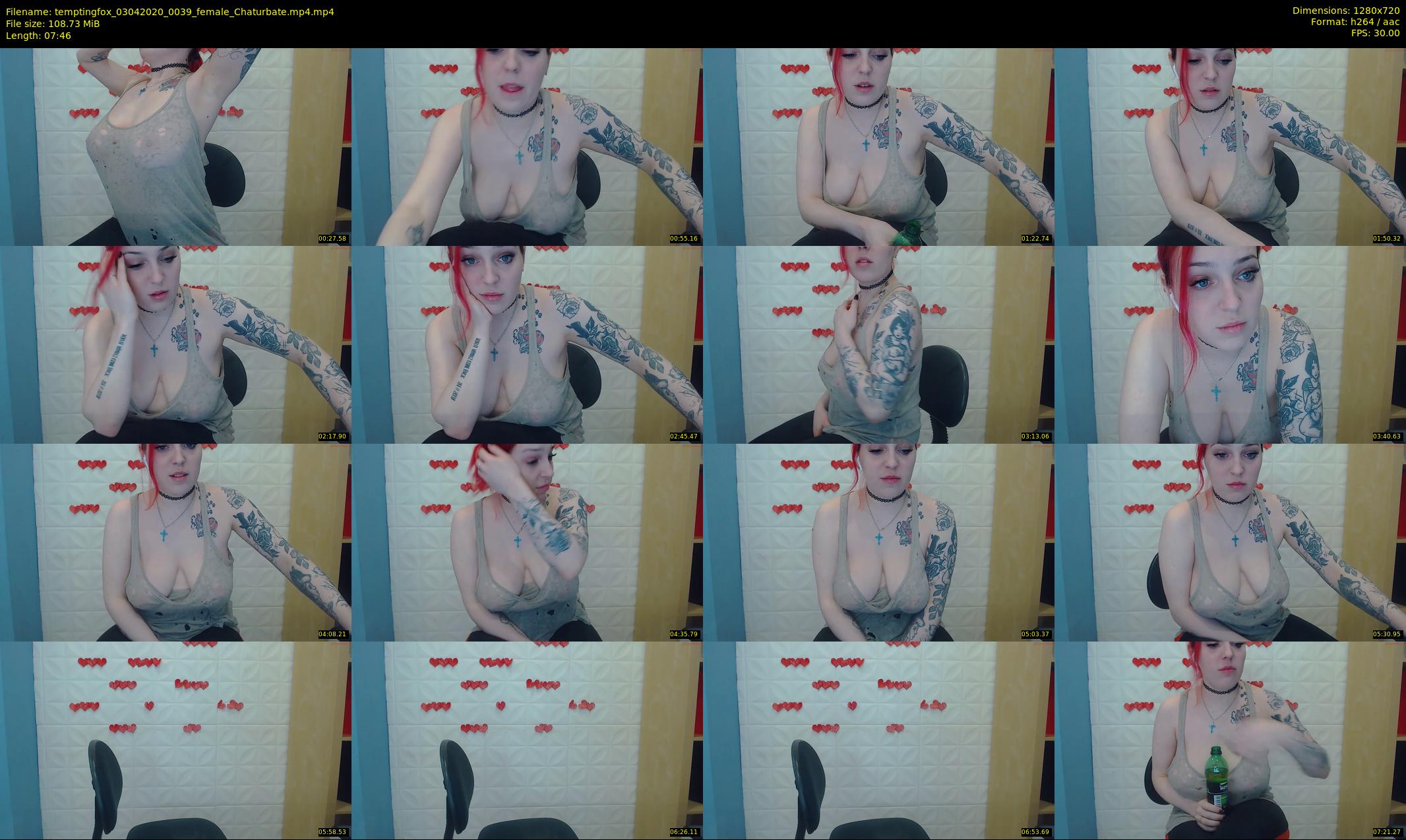 temptingfox — 8 minute Chaturbate female cam show recording, 720p, Apr 3, 2020