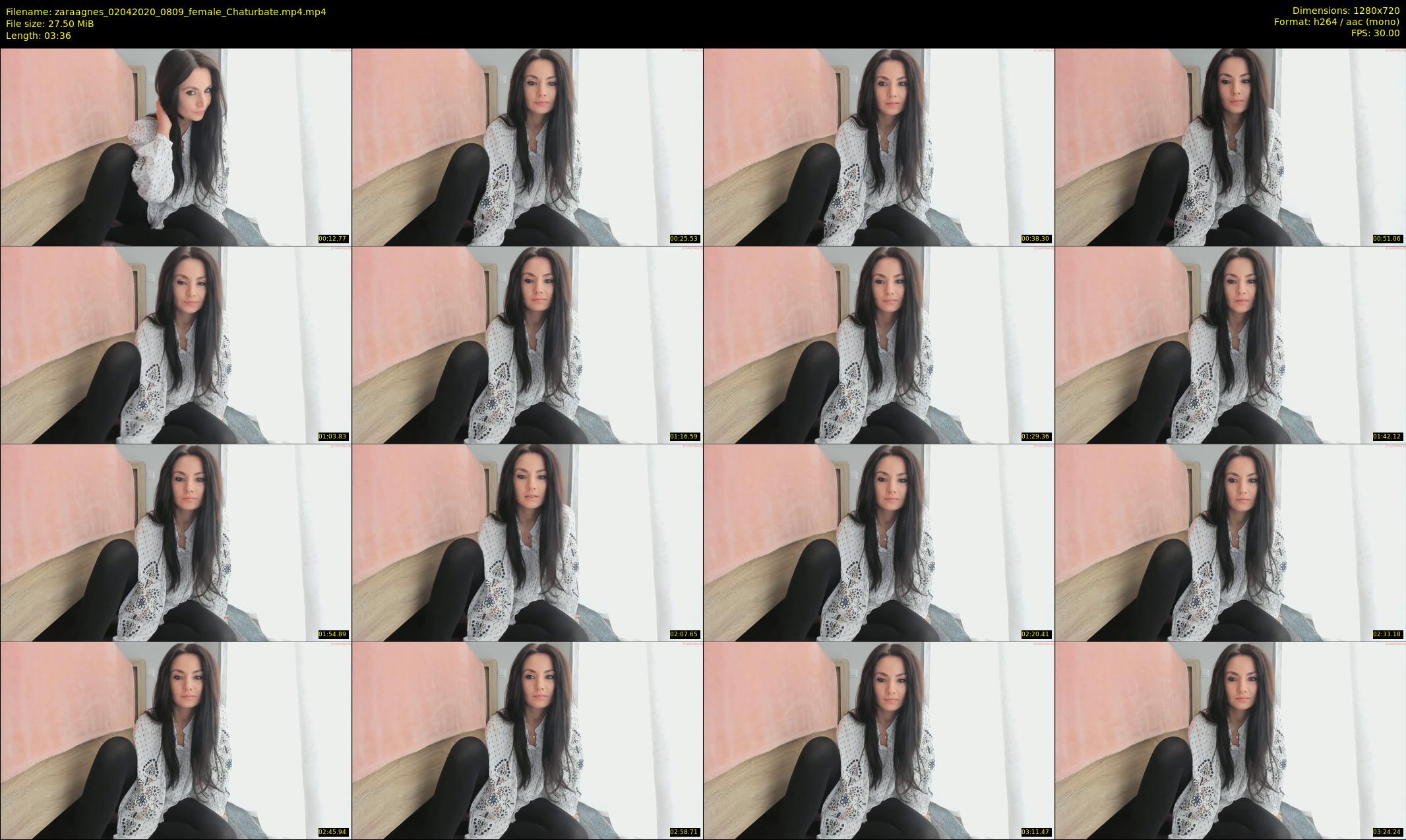 zaraagnes — 4 minute Chaturbate female cam show recording, 720p, Apr 2, 2020