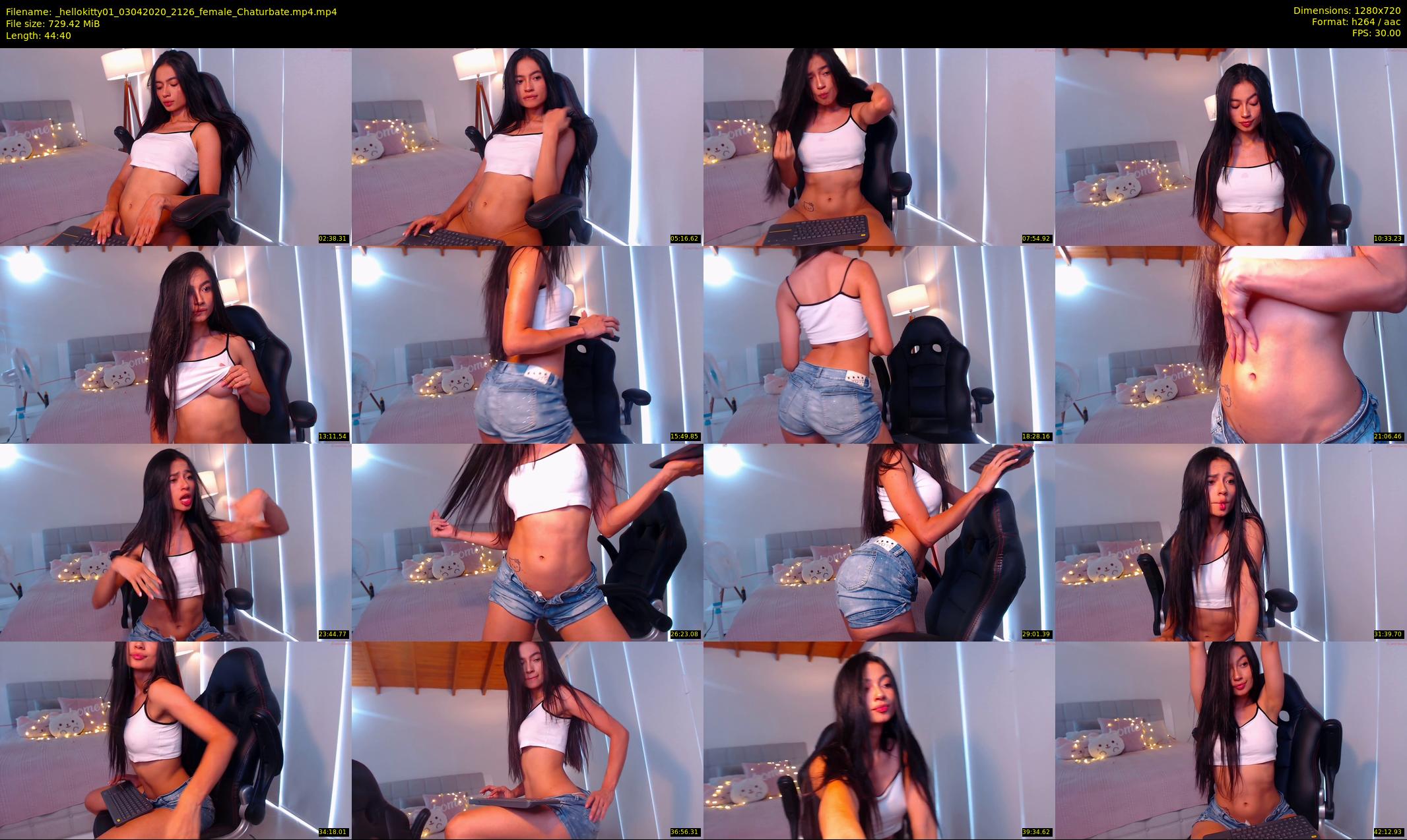 _hellokitty01 — 45 minute Chaturbate female cam show recording, 720p, Apr 3, 2020
