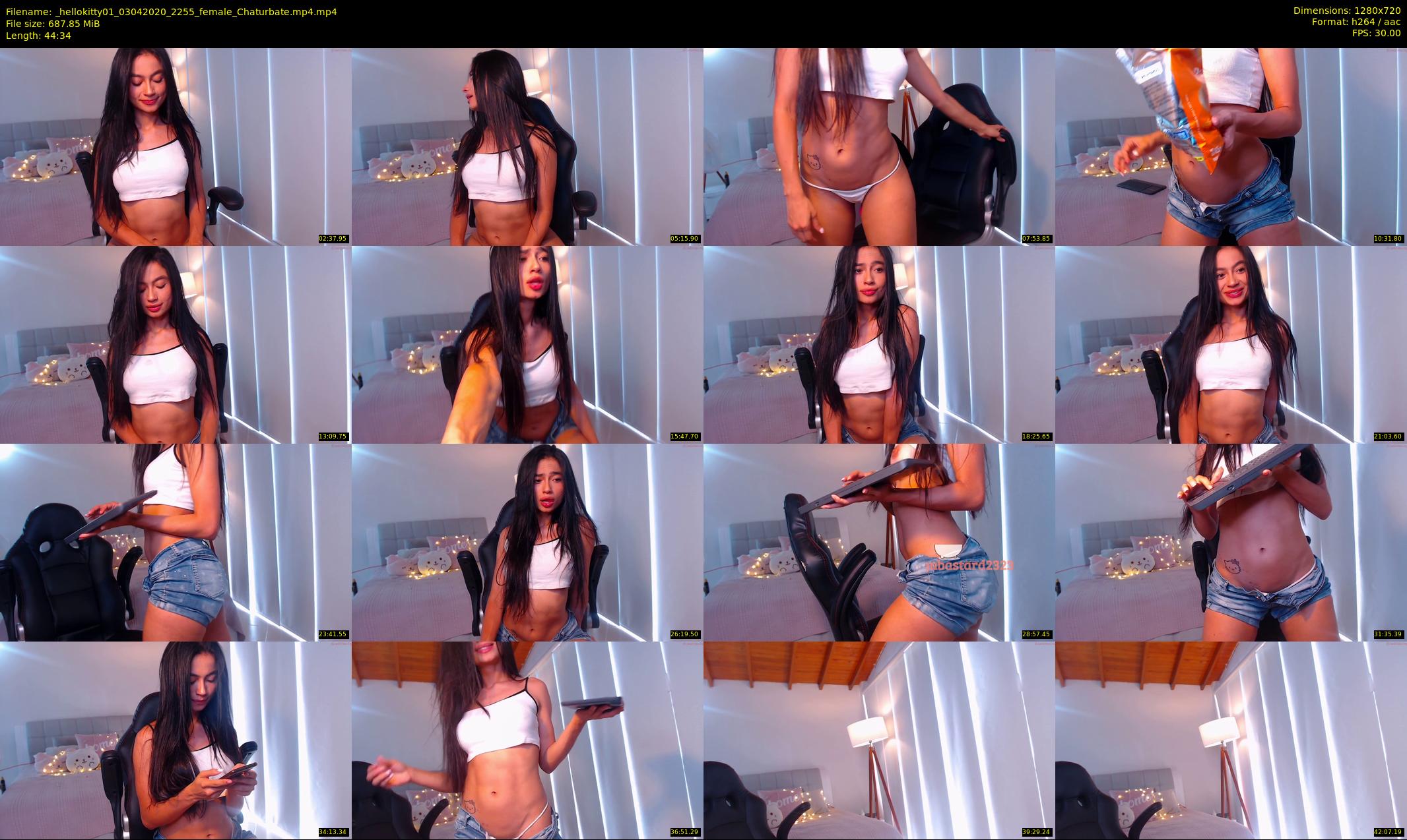 _hellokitty01 — 45 minute Chaturbate female cam show recording, 720p, Apr 3, 2020