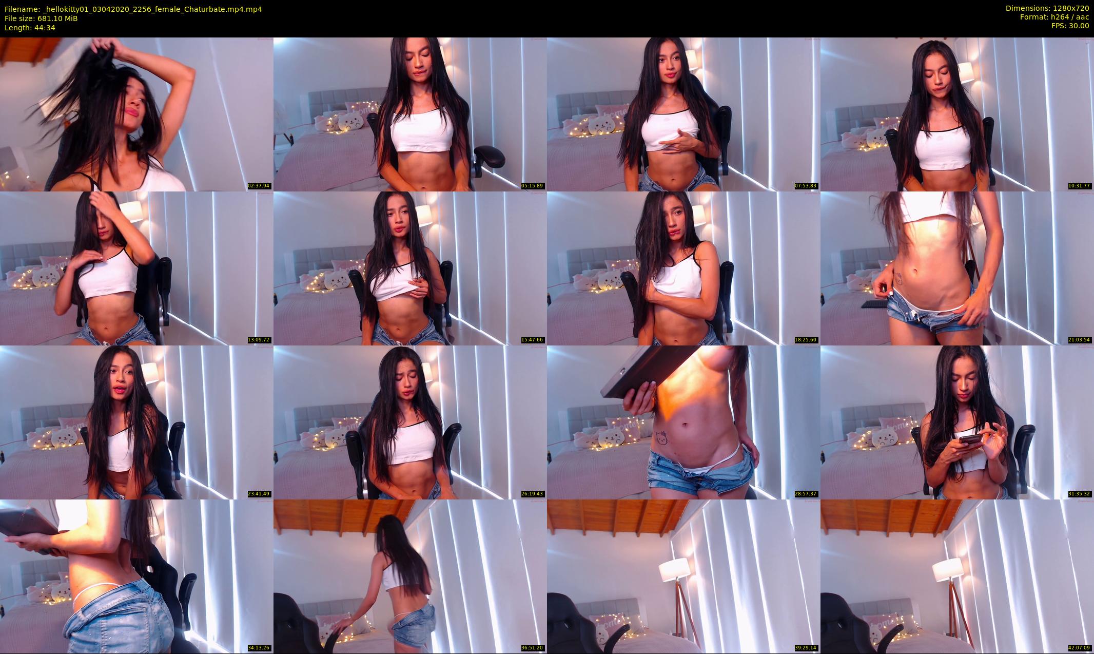 _hellokitty01 — 45 minute Chaturbate female cam show recording, 720p, Apr 3, 2020