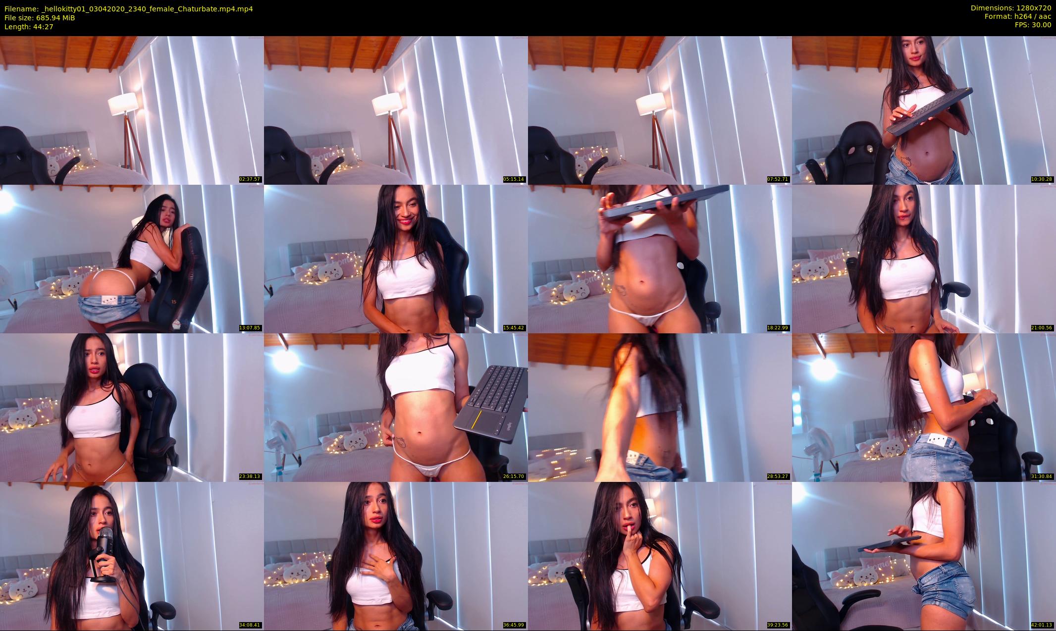 _hellokitty01 — 45 minute Chaturbate female cam show recording, 720p, Apr 3, 2020