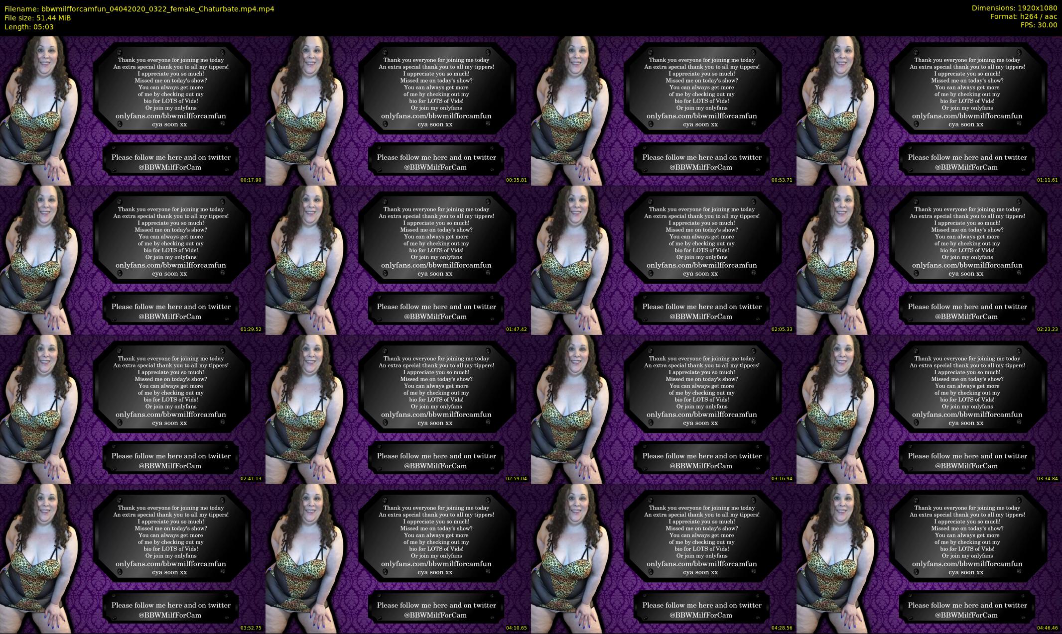 bbwmilfforcamfun — 6 minute Chaturbate female cam show recording, 1080p, Apr 4, 2020