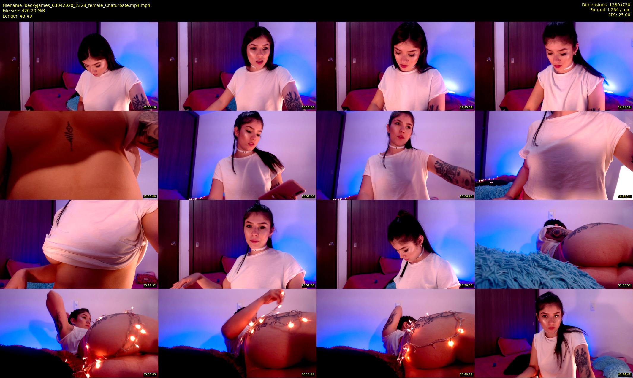 beckyjames — 44 minute Chaturbate female cam show recording, 720p, Apr 3, 2020
