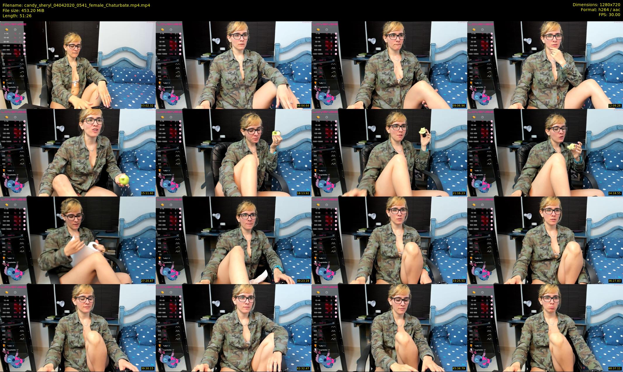 candy_sheryl — 52 minute Chaturbate female cam show recording, 720p, Apr 4, 2020