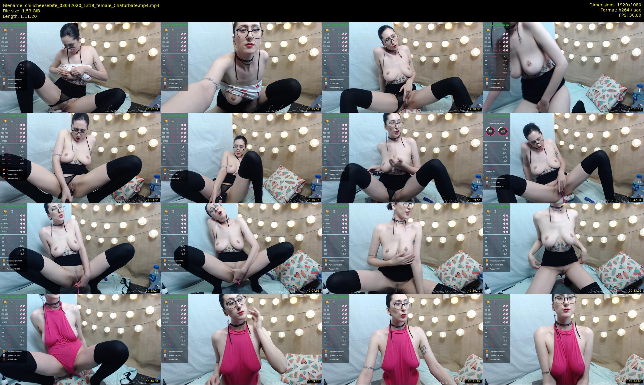 chilicheesebite — 72 minute Chaturbate female cam show recording, 1080p, Apr 3, 2020