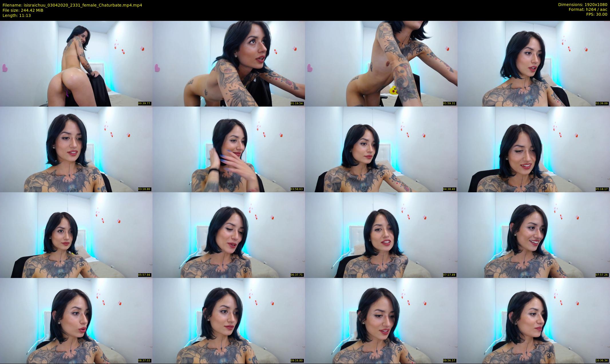 isisraichuu — 12 minute Chaturbate female cam show recording, 1080p, Apr 3, 2020