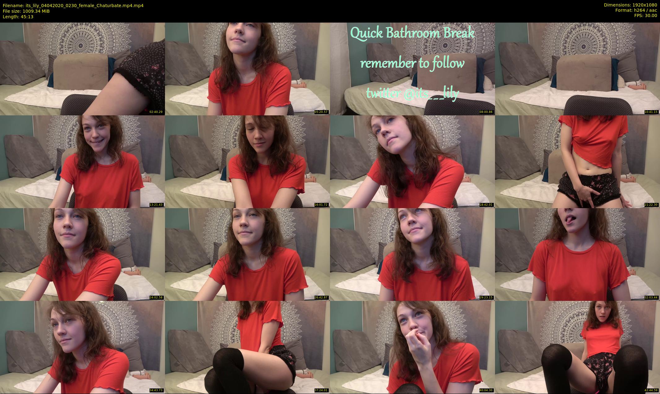 its_lily — 46 minute Chaturbate female cam show recording, 1080p, Apr 4, 2020