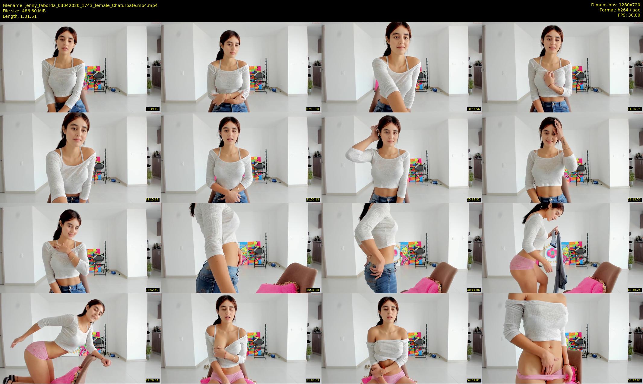 jenny_taborda — 62 minute Chaturbate female cam show recording, 720p, Apr 3, 2020