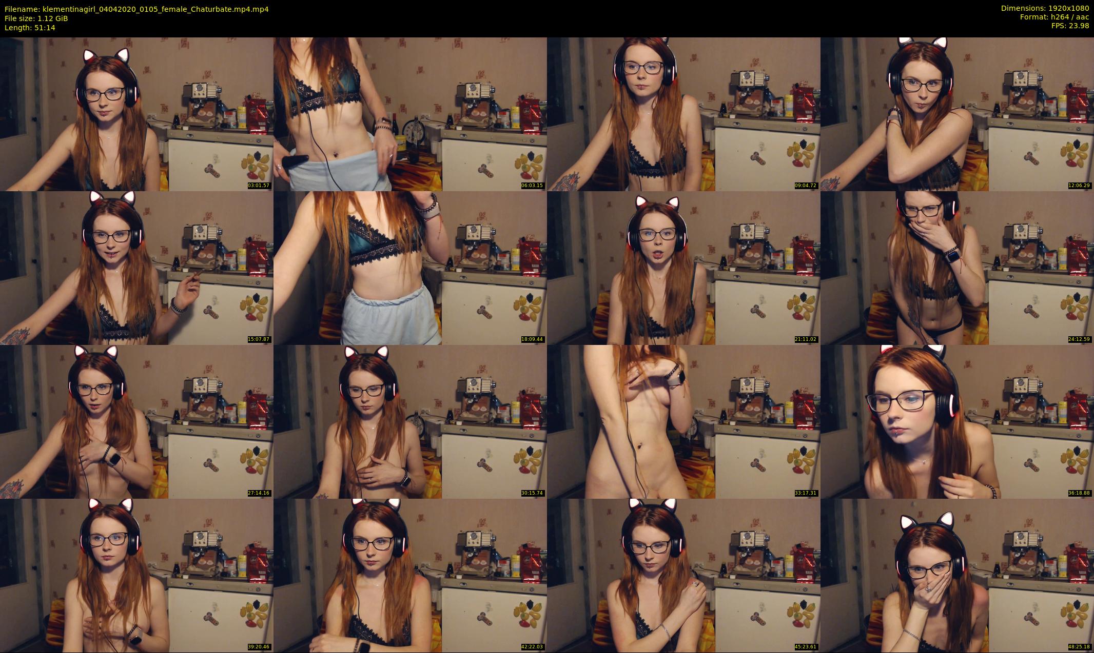 klementinagirl — 52 minute Chaturbate female cam show recording, 1080p, Apr 4, 2020