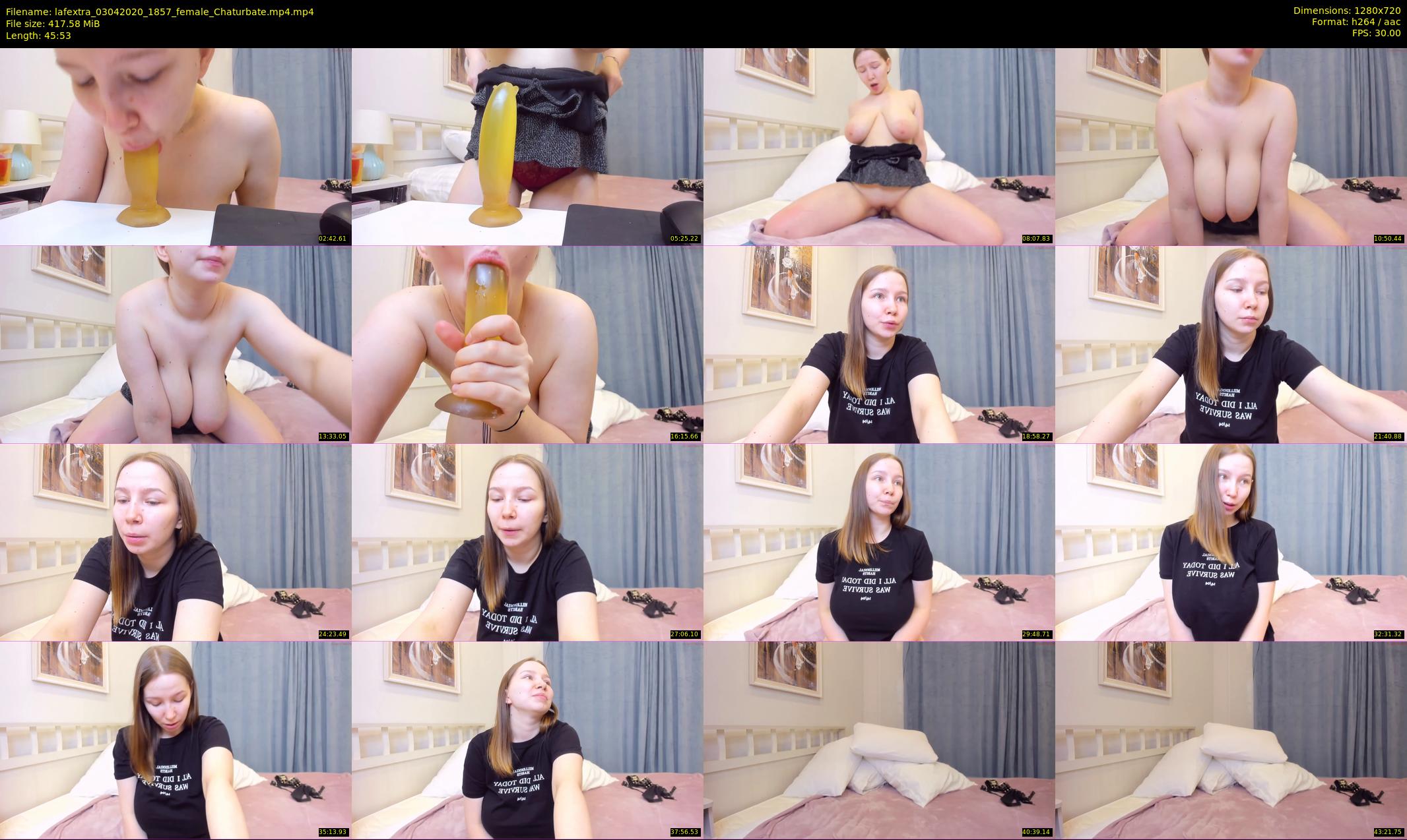 lafextra — 46 minute Chaturbate female cam show recording, 720p, Apr 3, 2020