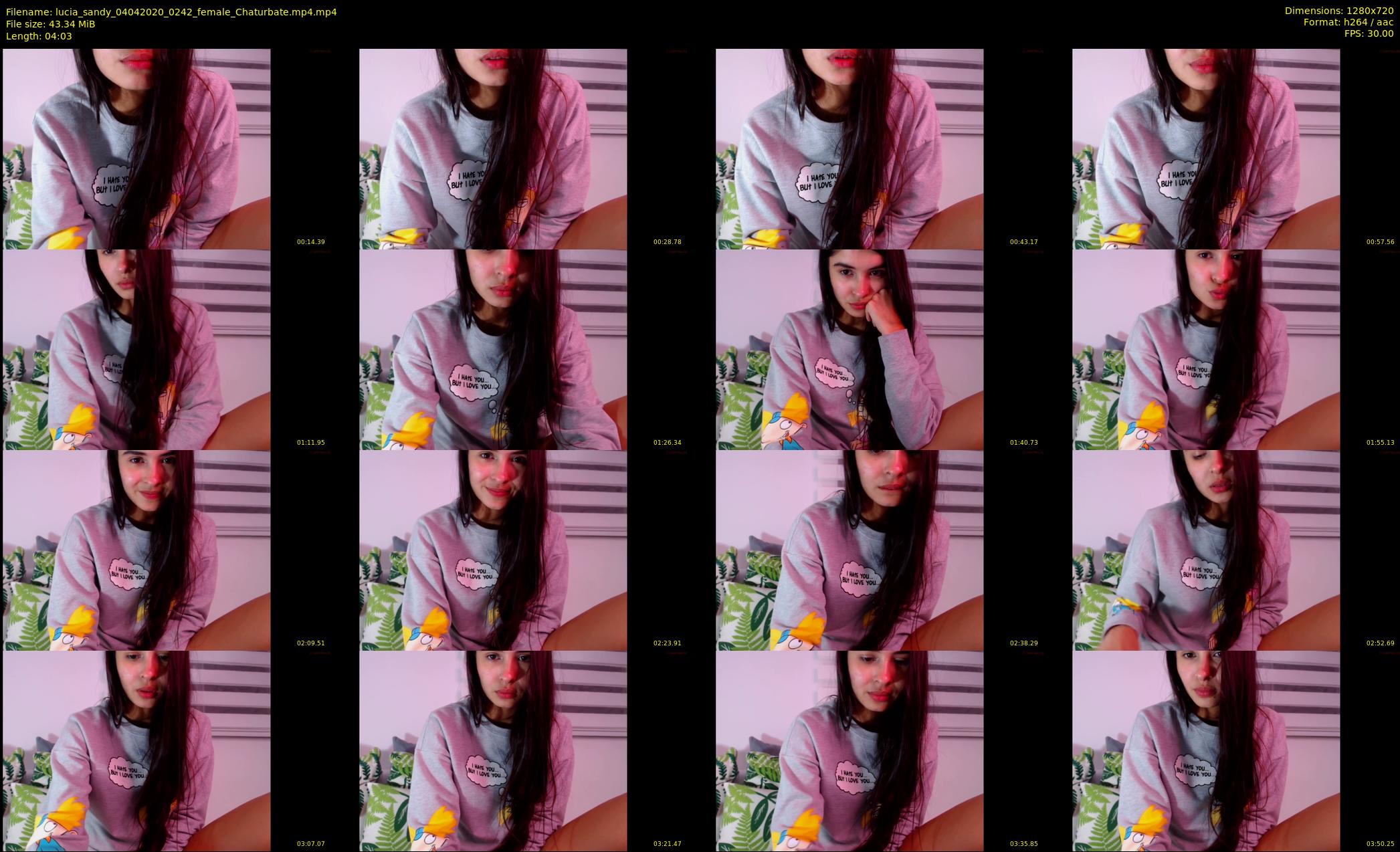 lucia_sandy — 5 minute Chaturbate female cam show recording, 720p, Apr 4, 2020