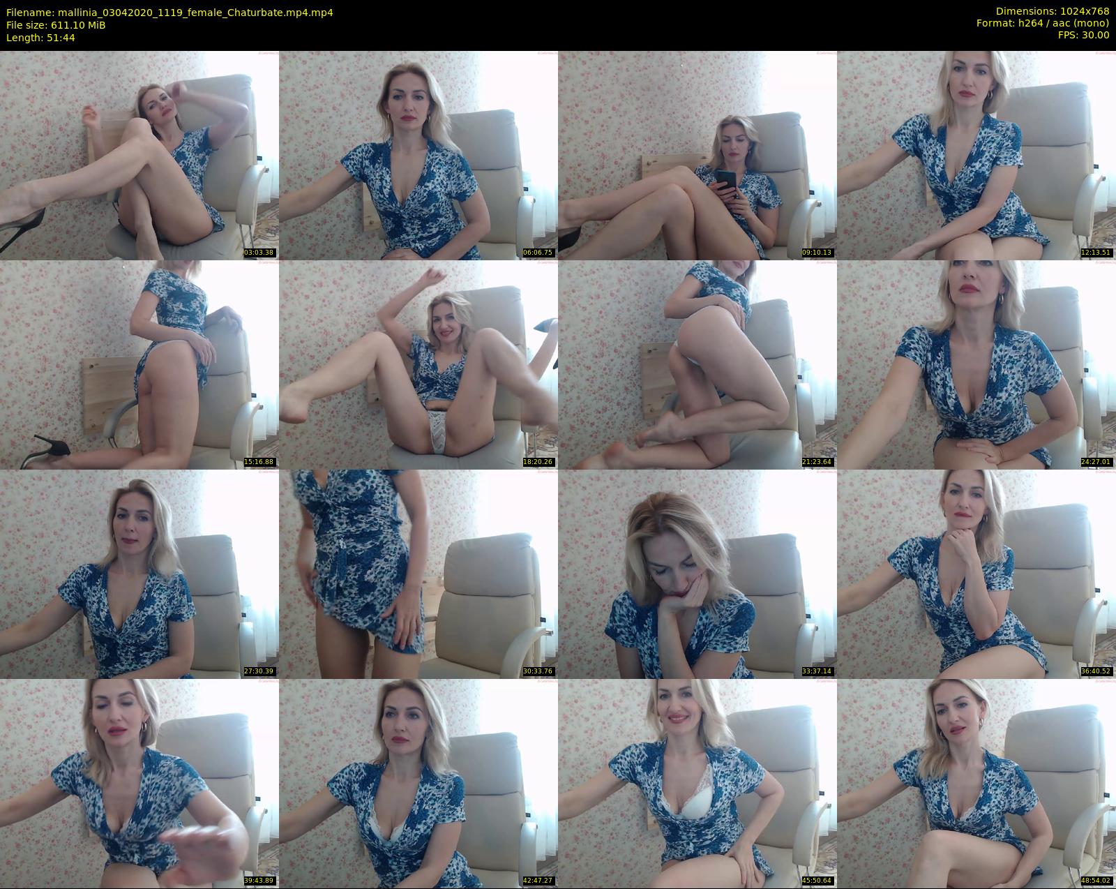 mallinia — 52 minute Chaturbate female cam show recording, 720p, Apr 3, 2020