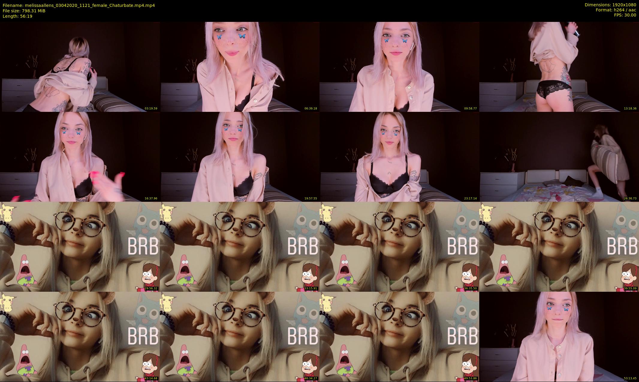 melissaallens — 57 minute Chaturbate female cam show recording, 1080p, Apr 3, 2020