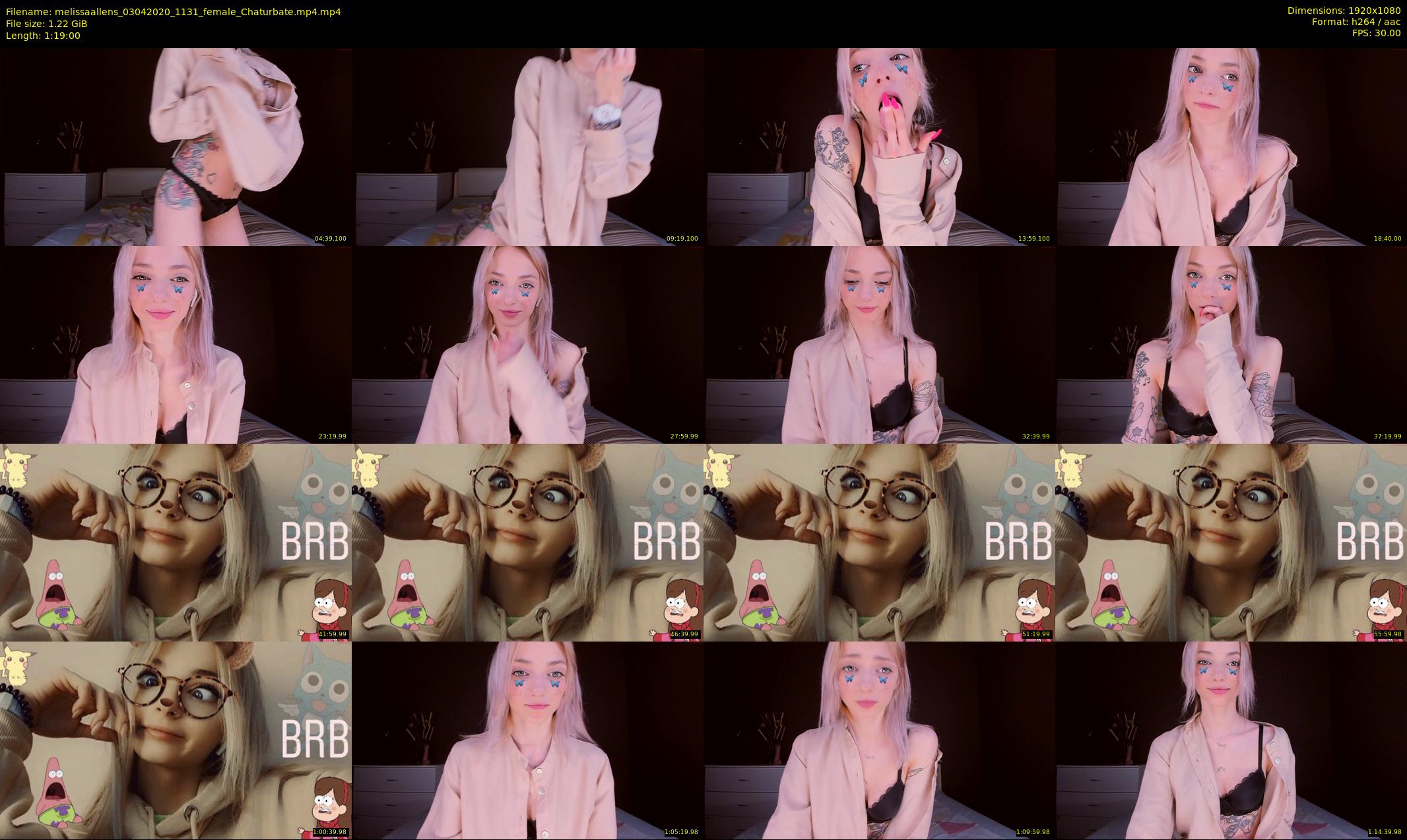 melissaallens — 79 minute Chaturbate female cam show recording, 1080p, Apr 3, 2020